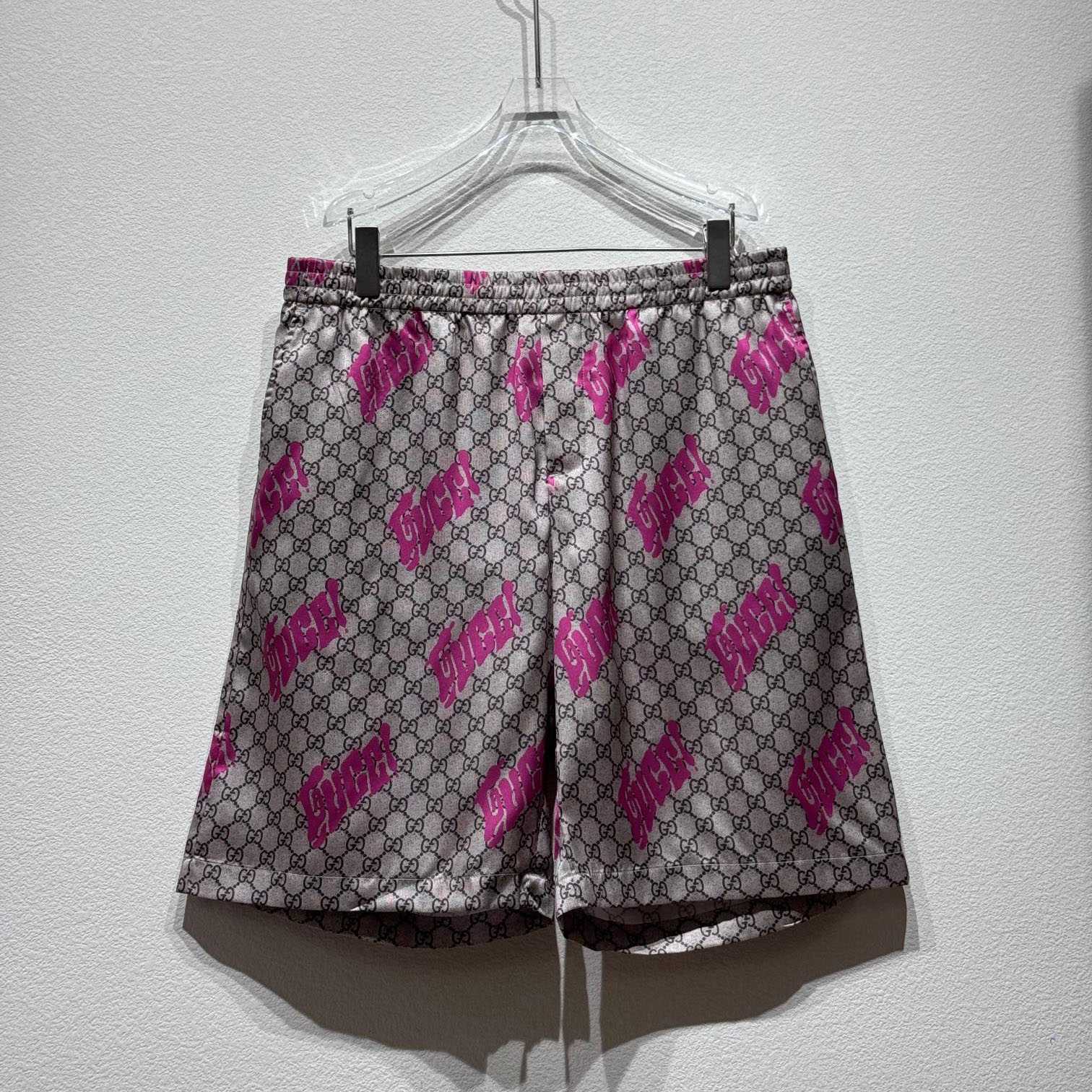 Gucci Printed Silk Twill Shorts - EUR FASHION