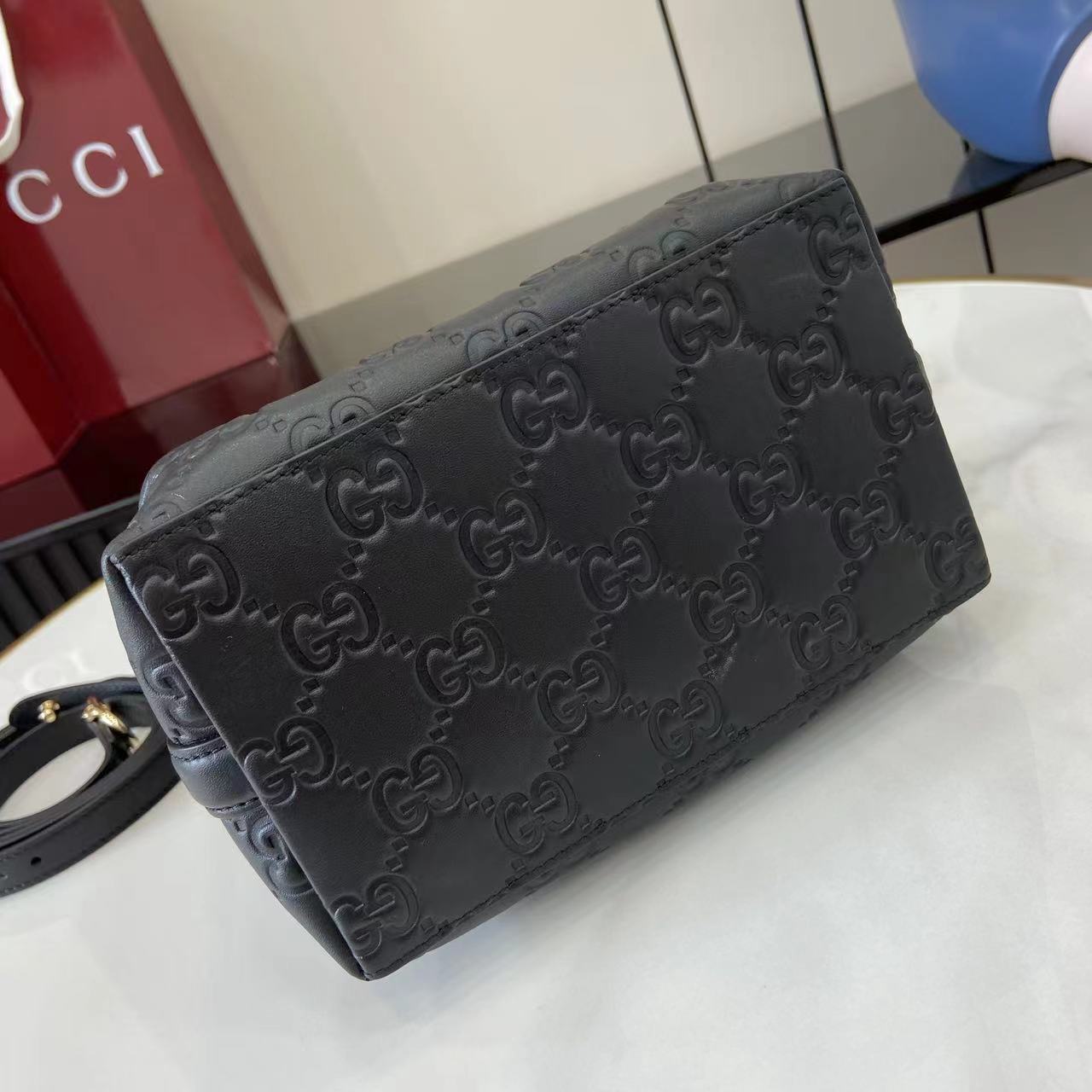 Gucci GG Emblem Small Bucket Bag  - EUR FASHION