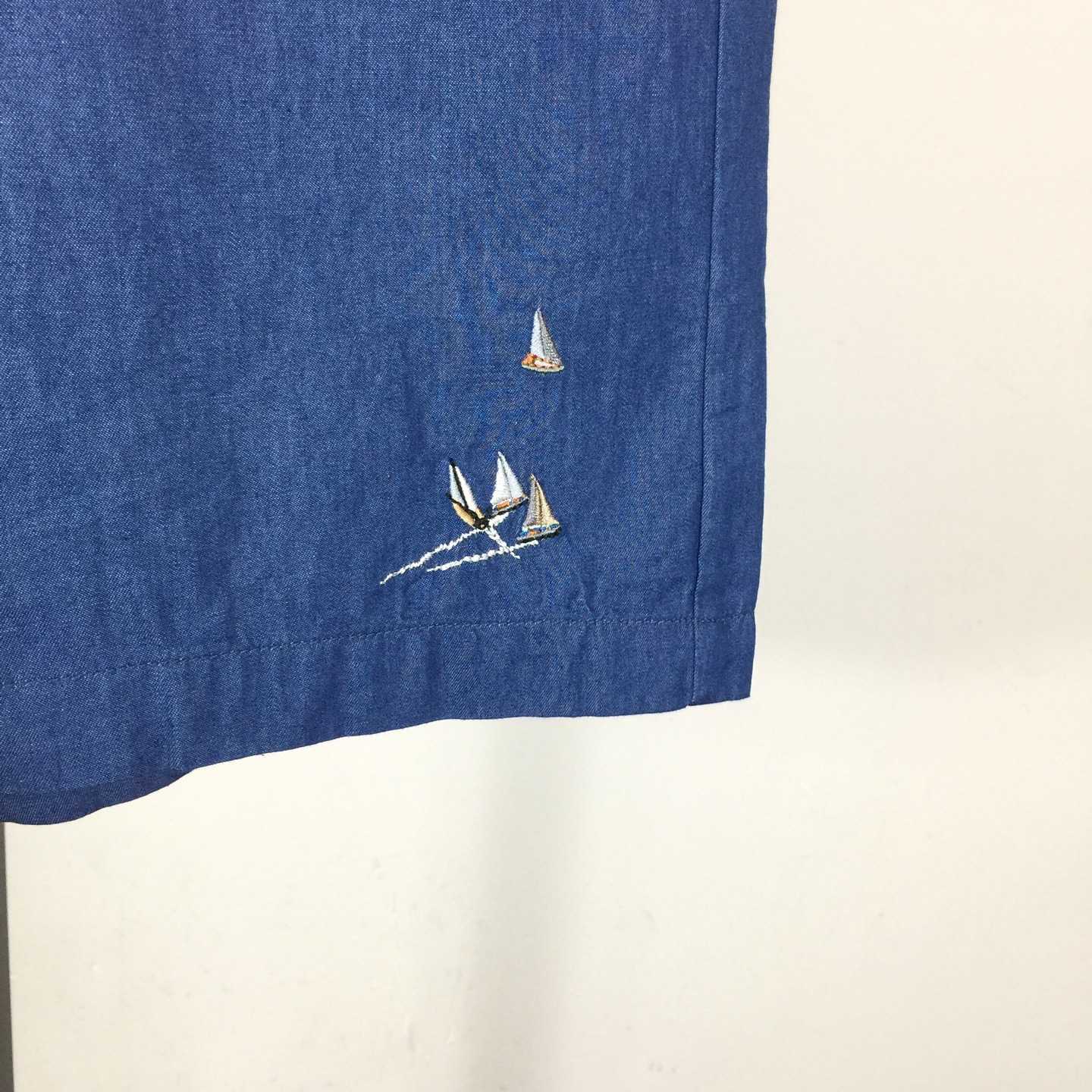 Louis Vuitton Embroidered Chambray Shorts   1AHVBT - EUR FASHION