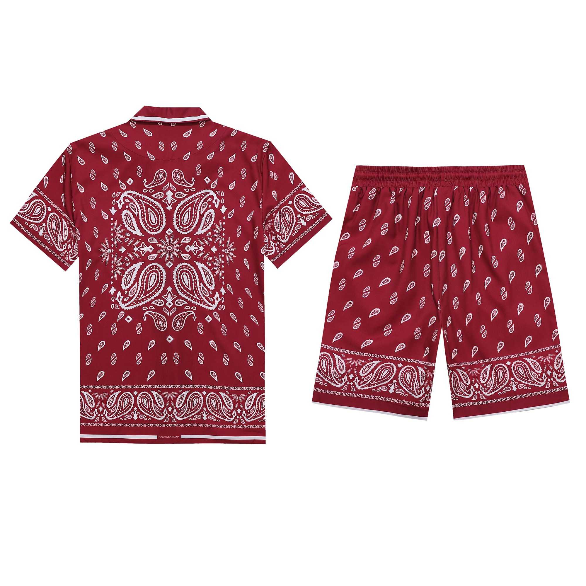 Dolce & Gabbana Silk Shirt And Shorts With Bandanna Print  - EUR FASHION