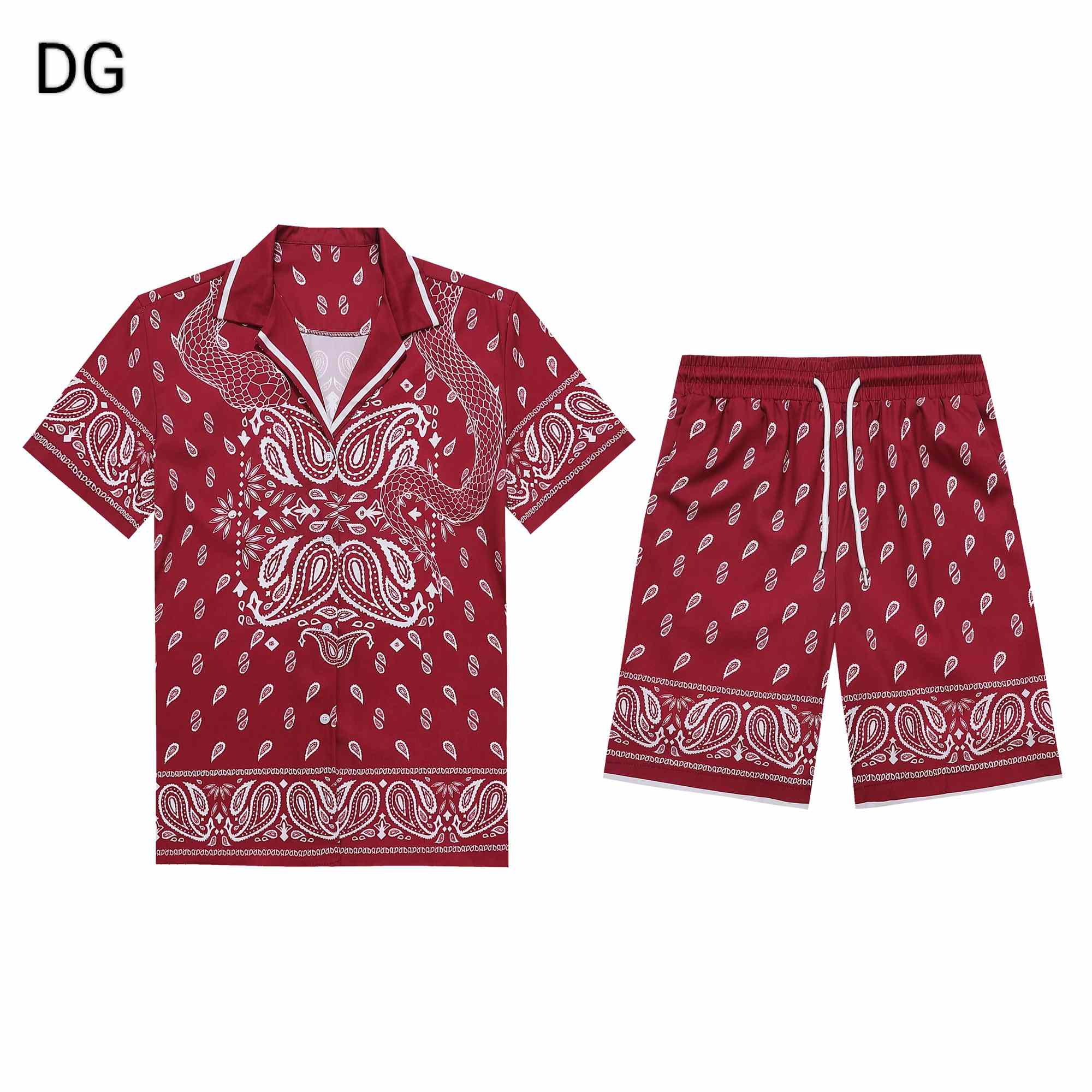 Dolce & Gabbana Silk Shirt And Shorts With Bandanna Print  - EUR FASHION