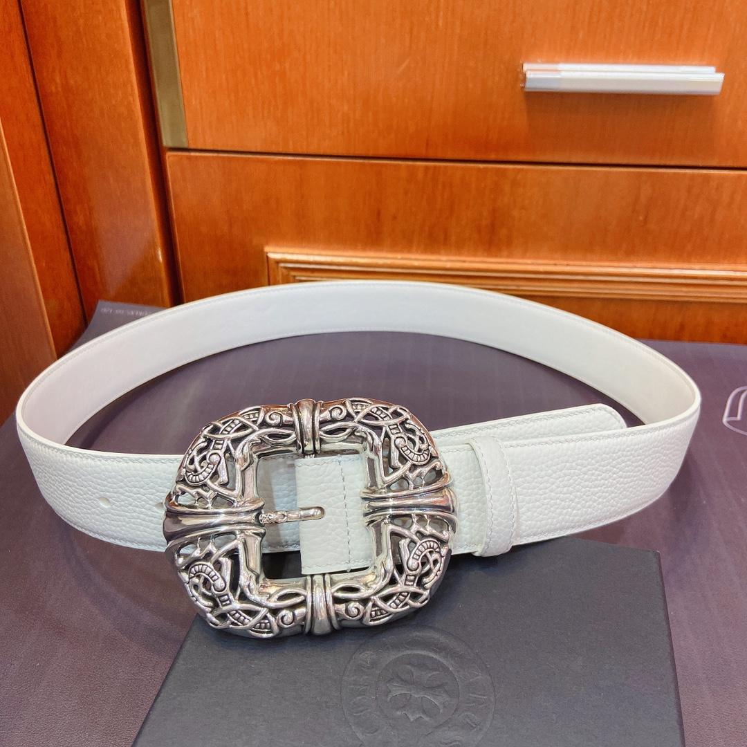 Chrome Hearts Leather Belt   - EUR FASHION