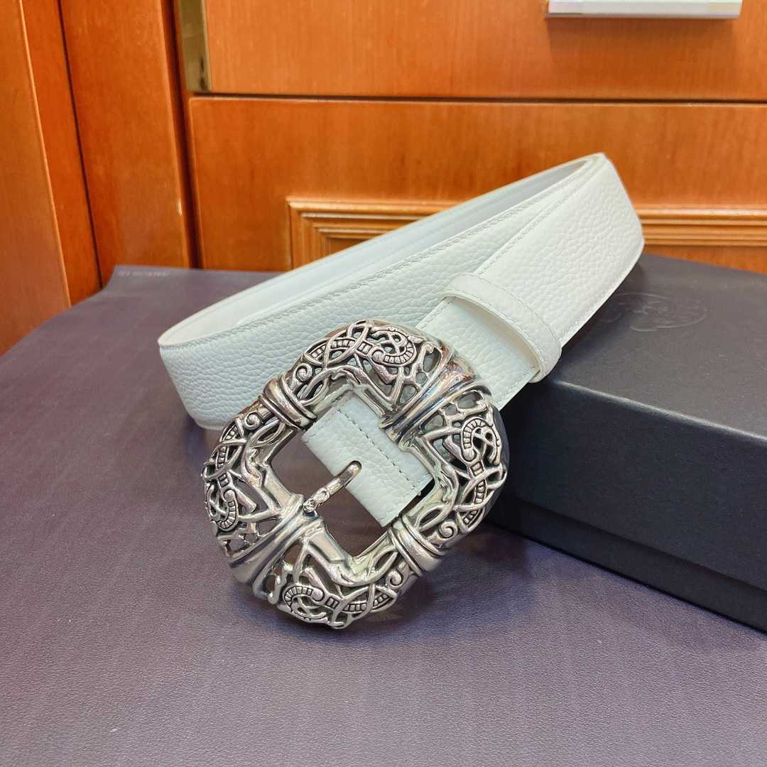 Chrome Hearts Leather Belt   - EUR FASHION