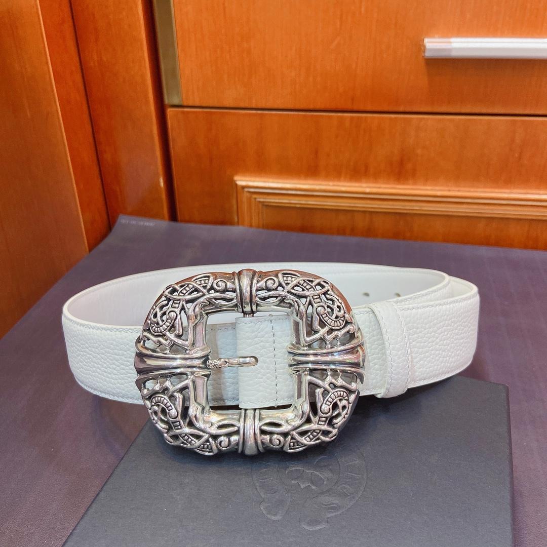 Chrome Hearts Leather Belt   - EUR FASHION