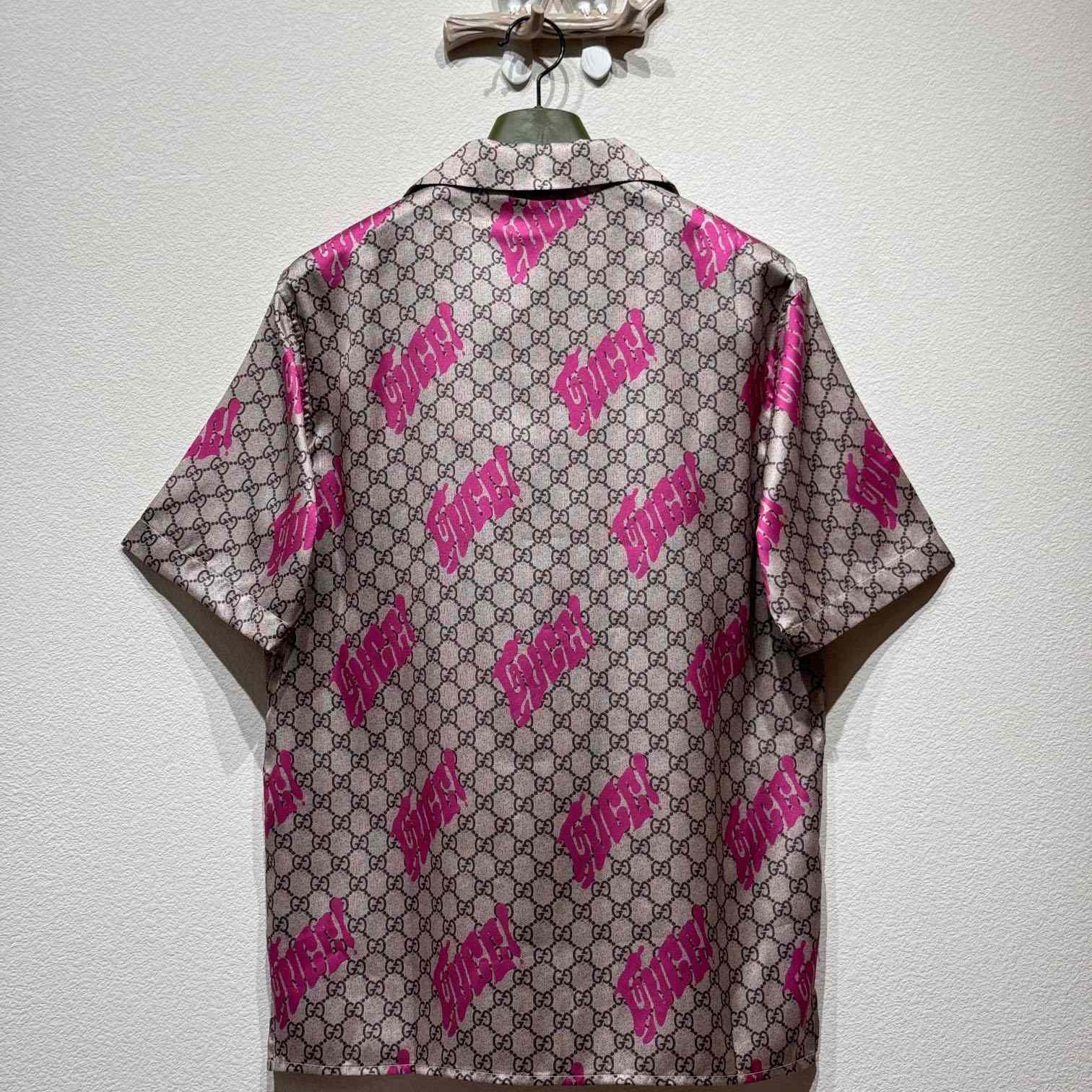 Gucci Printed Silk Twill Bowling Shirt - EUR FASHION