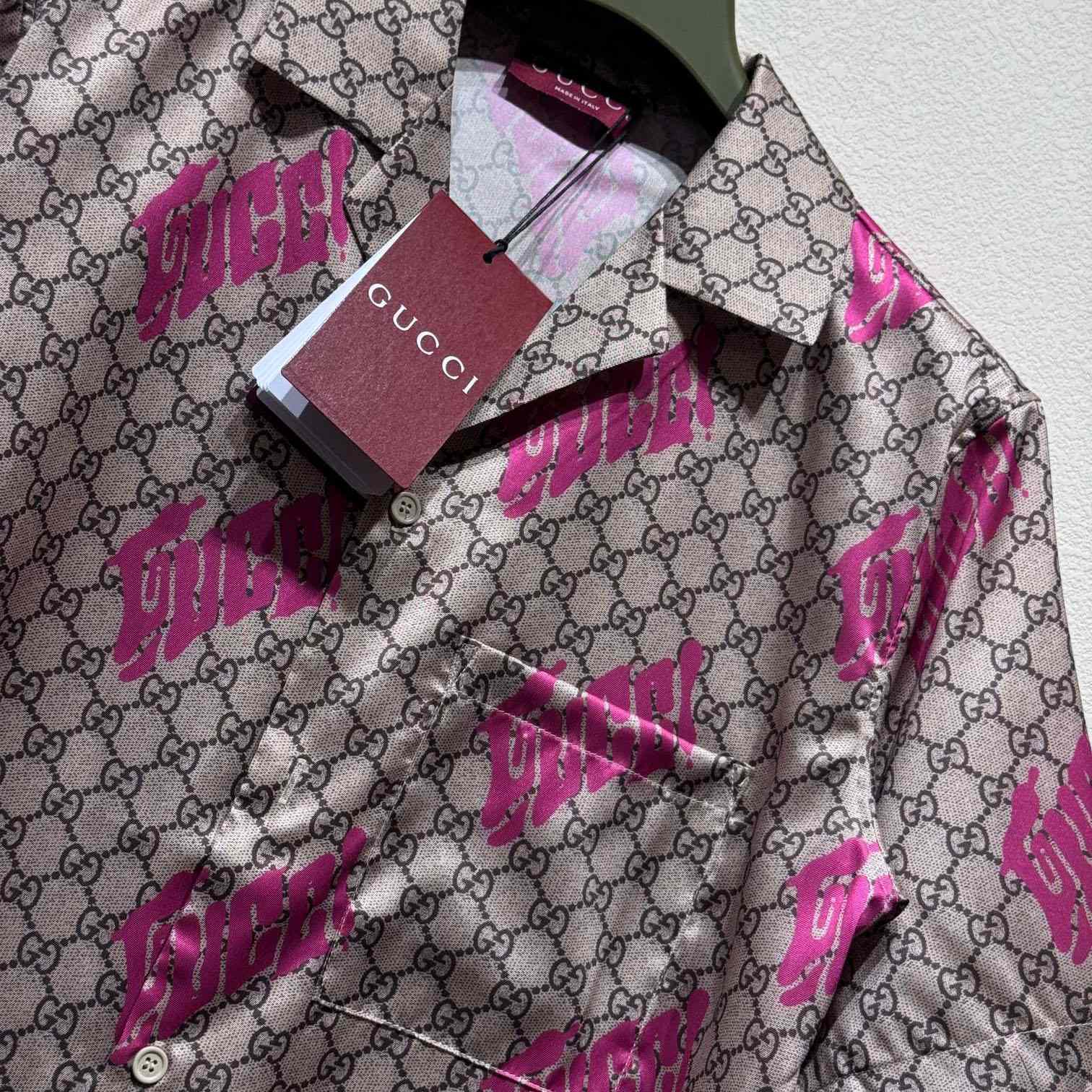 Gucci Printed Silk Twill Bowling Shirt - EUR FASHION