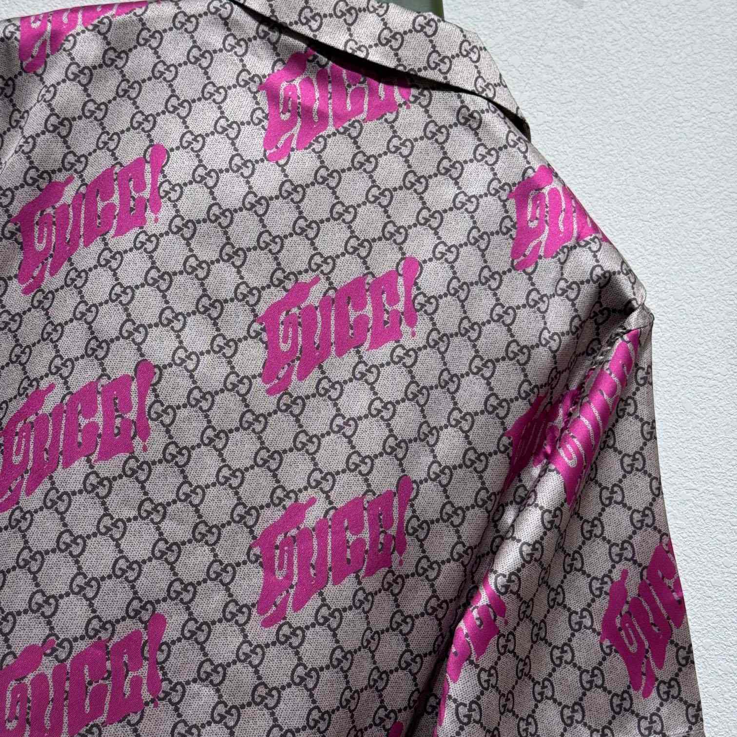 Gucci Printed Silk Twill Bowling Shirt - EUR FASHION