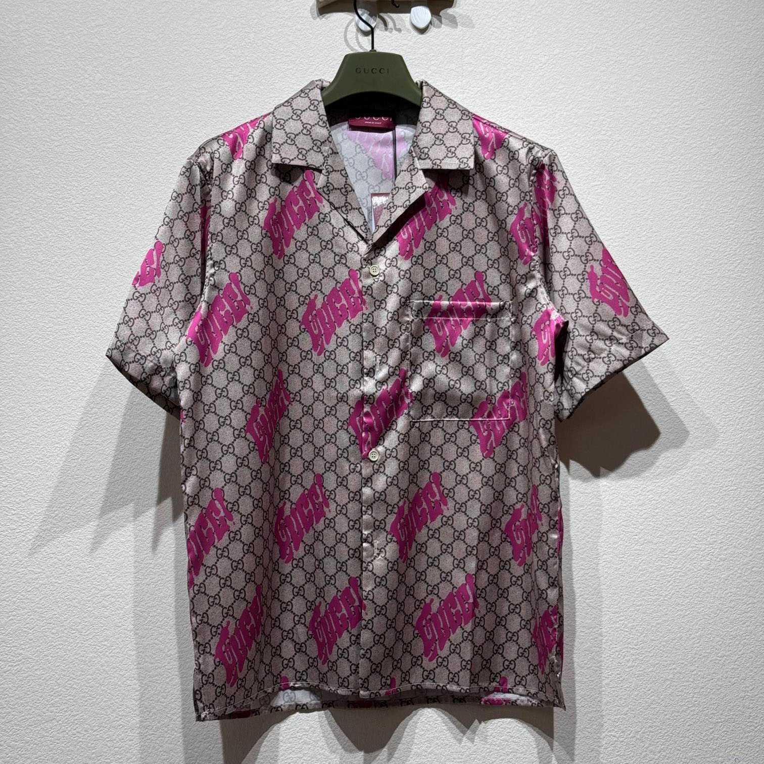 Gucci Printed Silk Twill Bowling Shirt - EUR FASHION