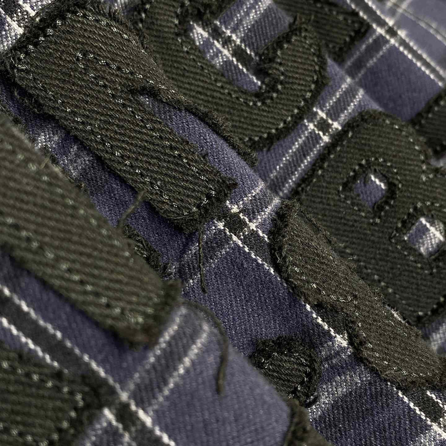 Balenciaga SS25 Logo Embroidered Hooded Check Jacket - EUR FASHION