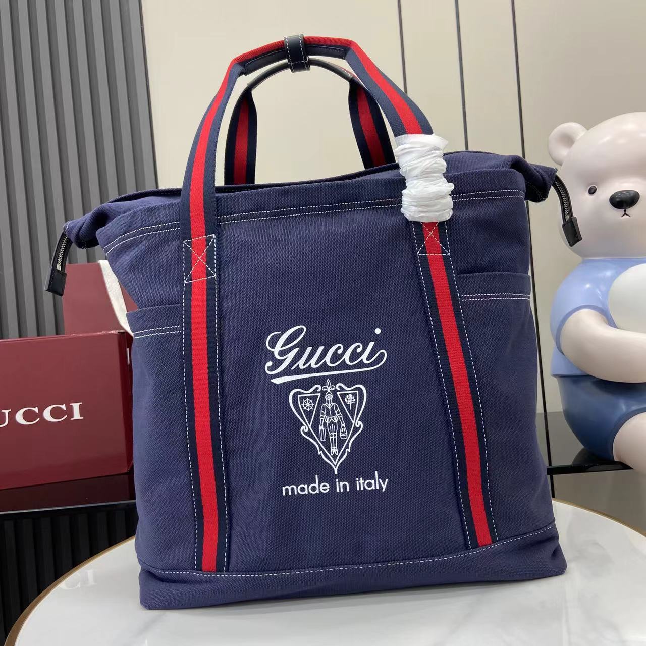 Gucci Printed Canvas Large Tote Bag - EUR FASHION