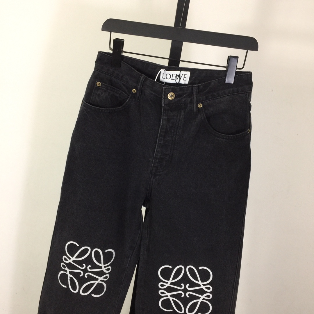 Loewe Anagram Baggy Jeans In Denim - EUR FASHION