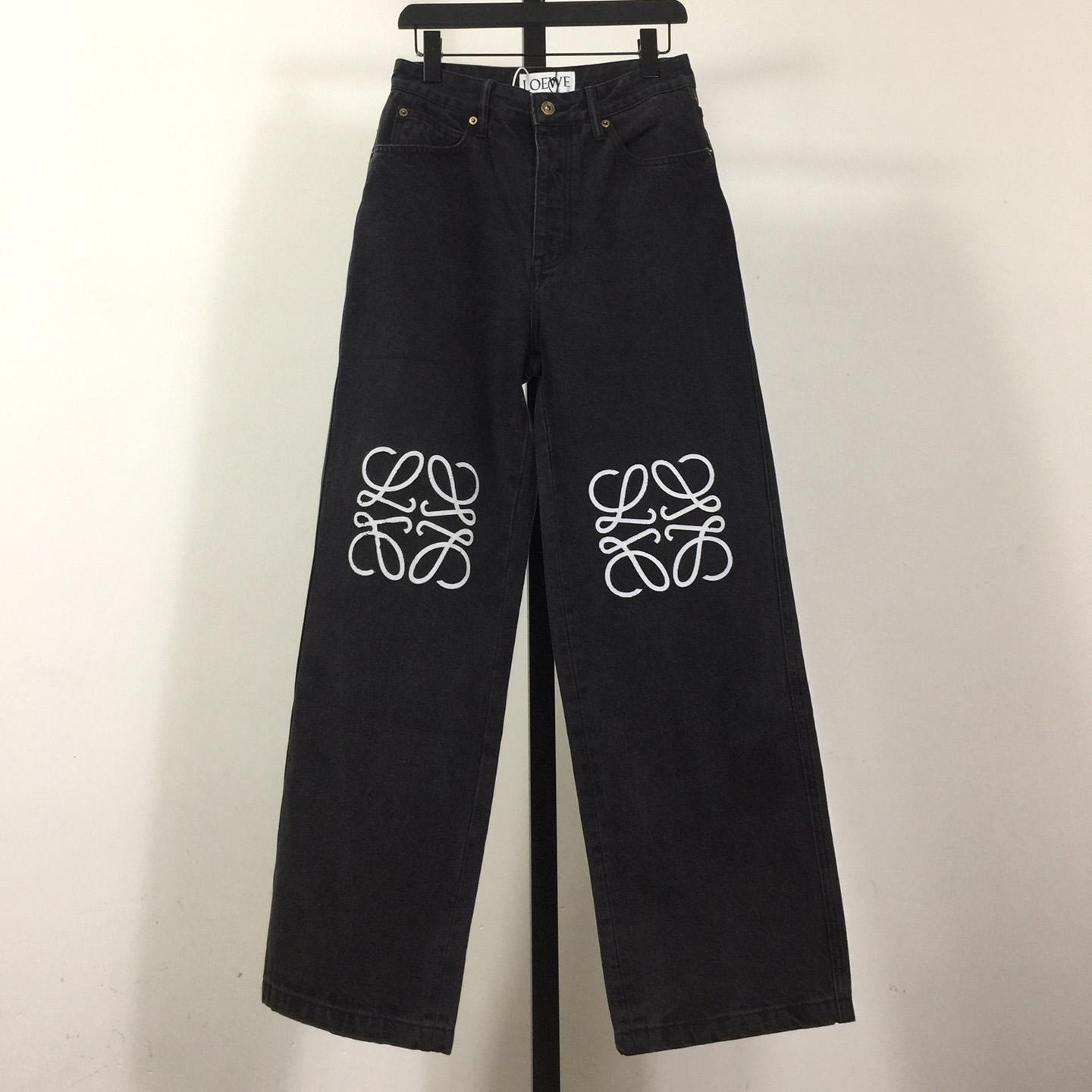 Loewe Anagram Baggy Jeans In Denim - EUR FASHION