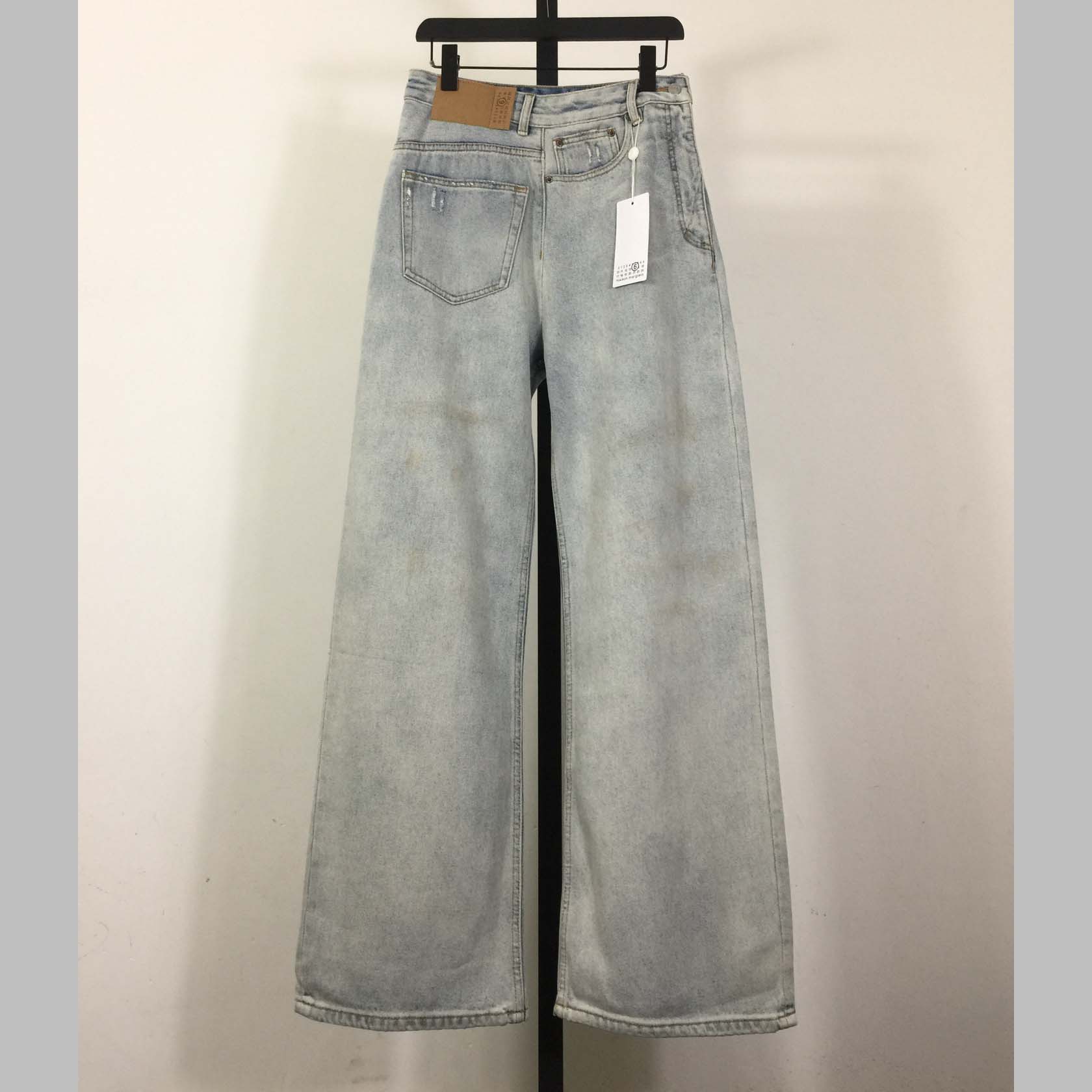 MM6 Maison Margiela Twist Wide Leg Jeans - EUR FASHION