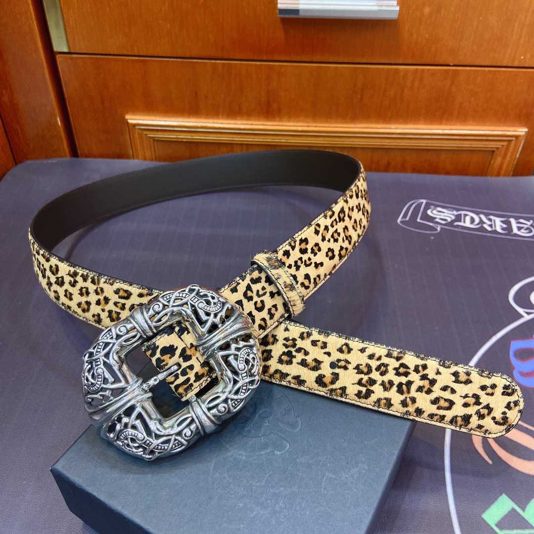 Chrome Hearts Leather Belt   - EUR FASHION