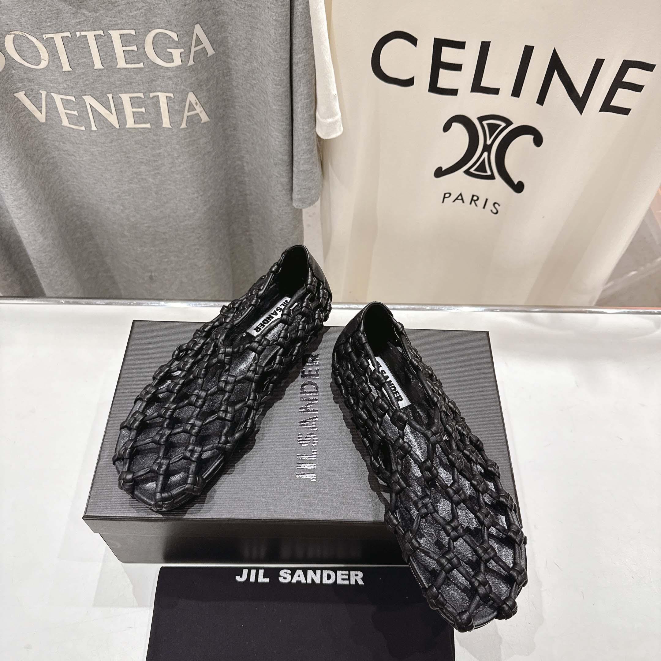 JIl Sander Knot-detail Ballet Flats - EUR FASHION