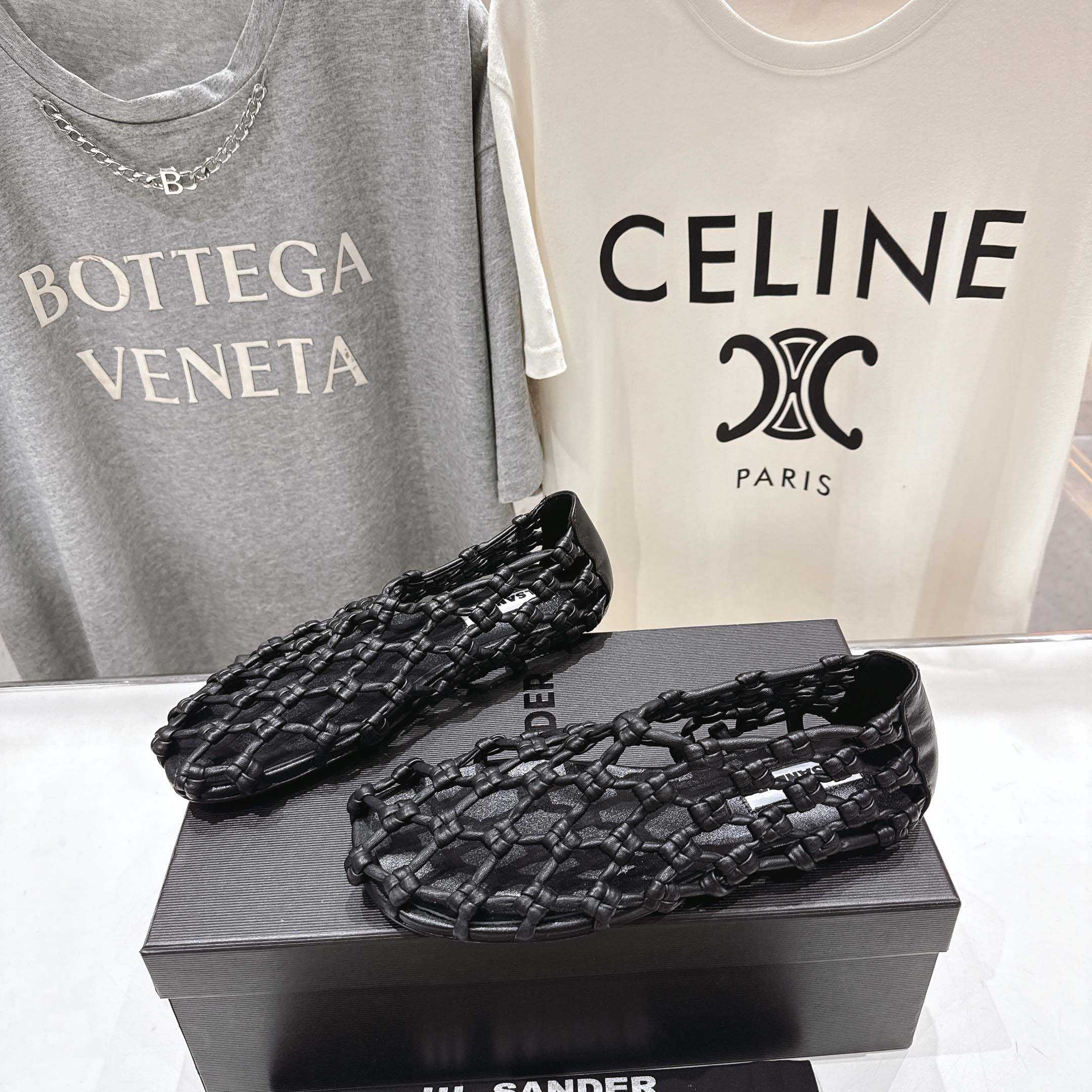 JIl Sander Knot-detail Ballet Flats - EUR FASHION