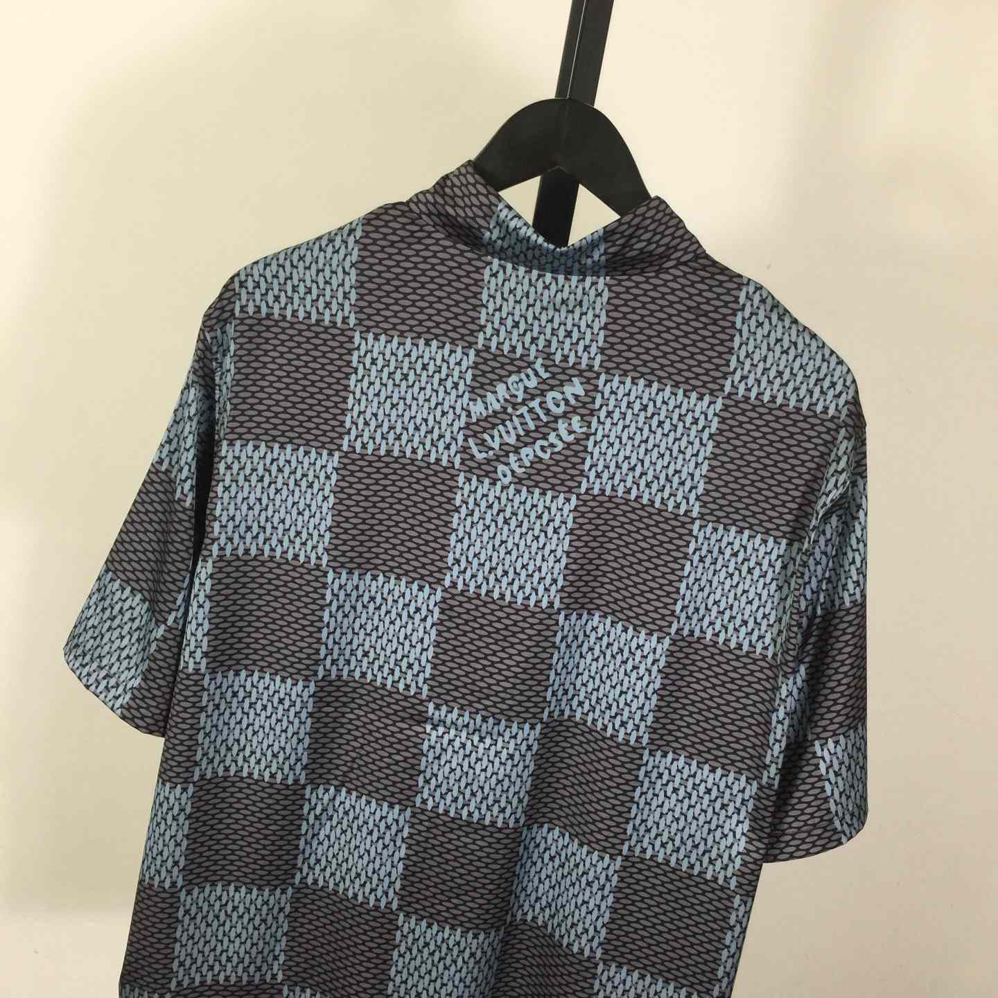 Louis Vuitton Damier Short-Sleeved Silk Shirt   1AHVXU - EUR FASHION