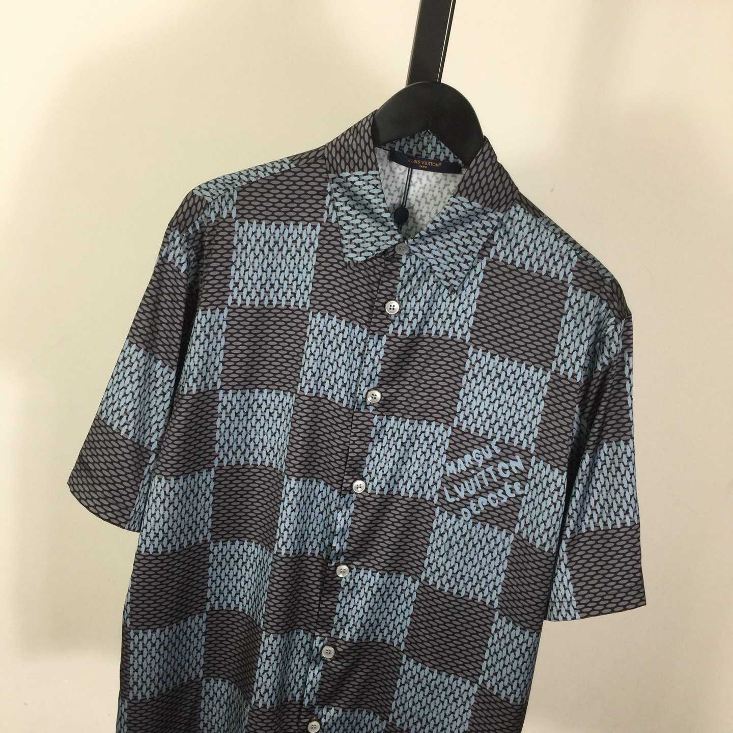 Louis Vuitton Damier Short-Sleeved Silk Shirt   1AHVXU - EUR FASHION