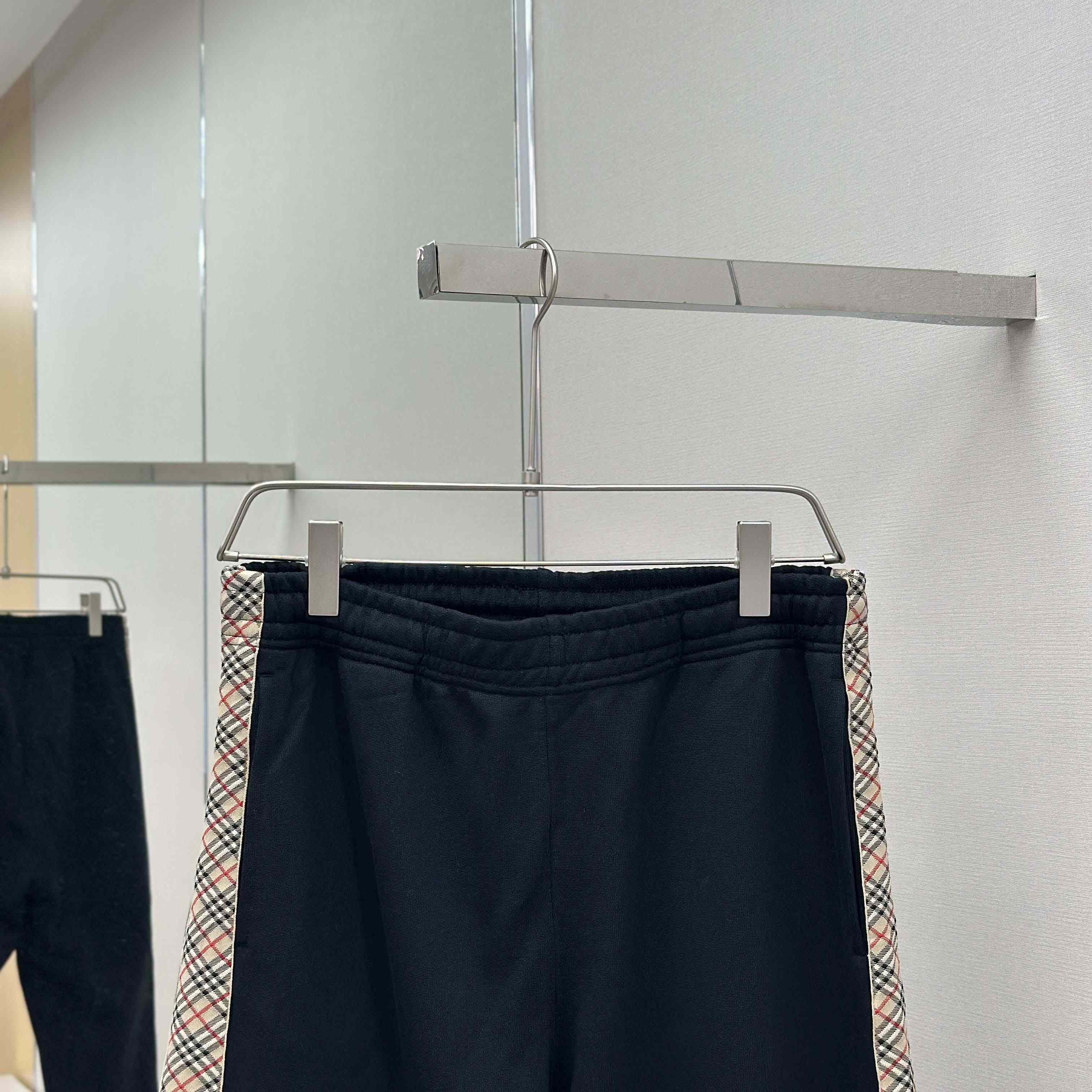 Burberry Check Trim Cotton Jogging Pants - EUR FASHION