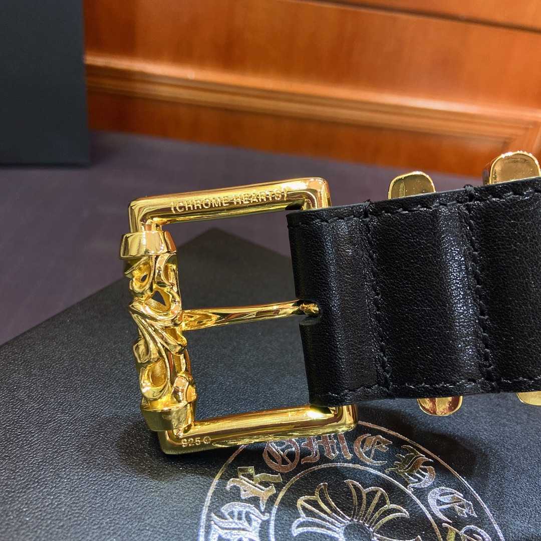 Chrome Hearts Leather Belt    3.8cm - EUR FASHION