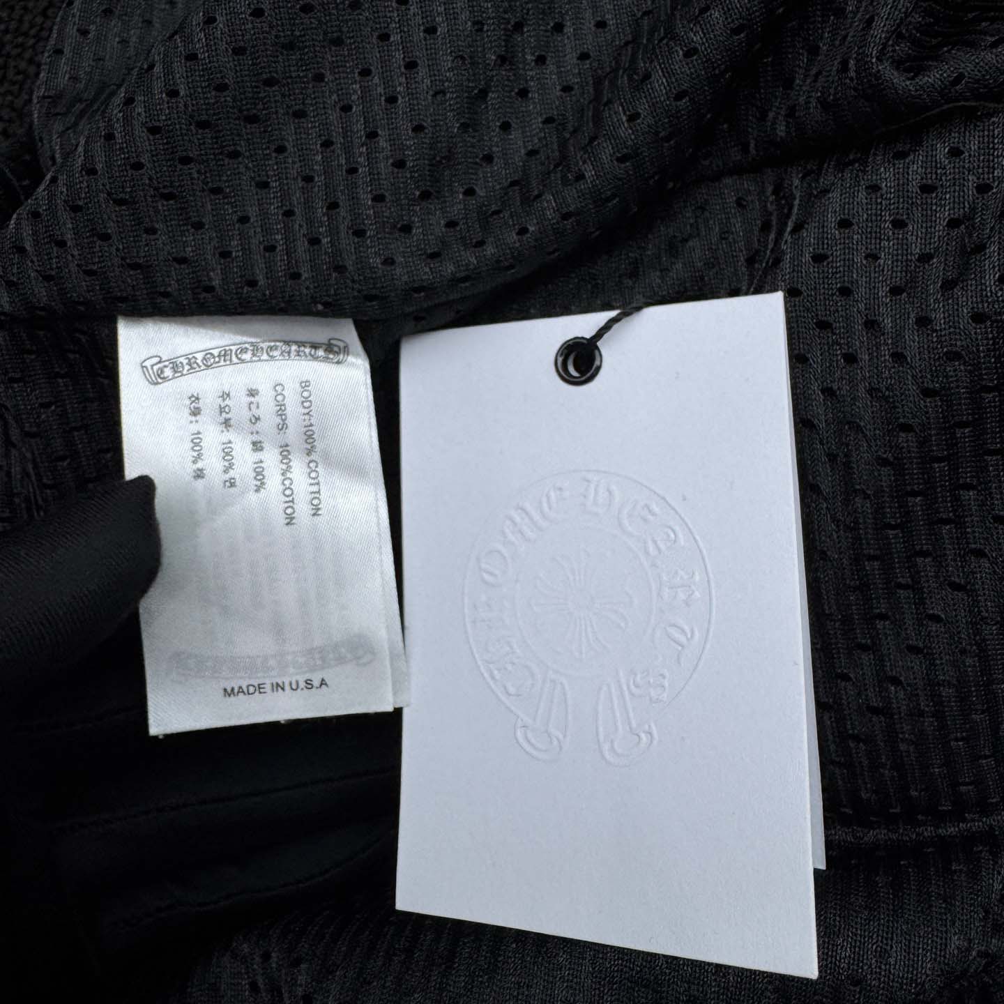 Chrome Hearts Sports Mesh Varsity Shorts Black - EUR FASHION