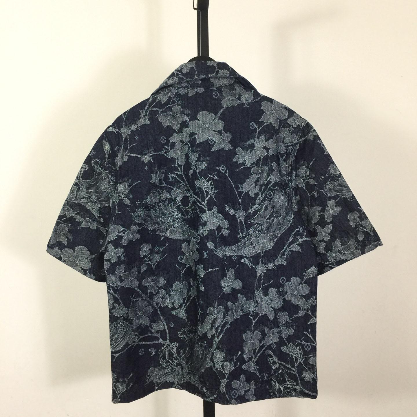 Louis Vuitton Jacquard Denim Short-Sleeved Shirt   1AHXHB - EUR FASHION