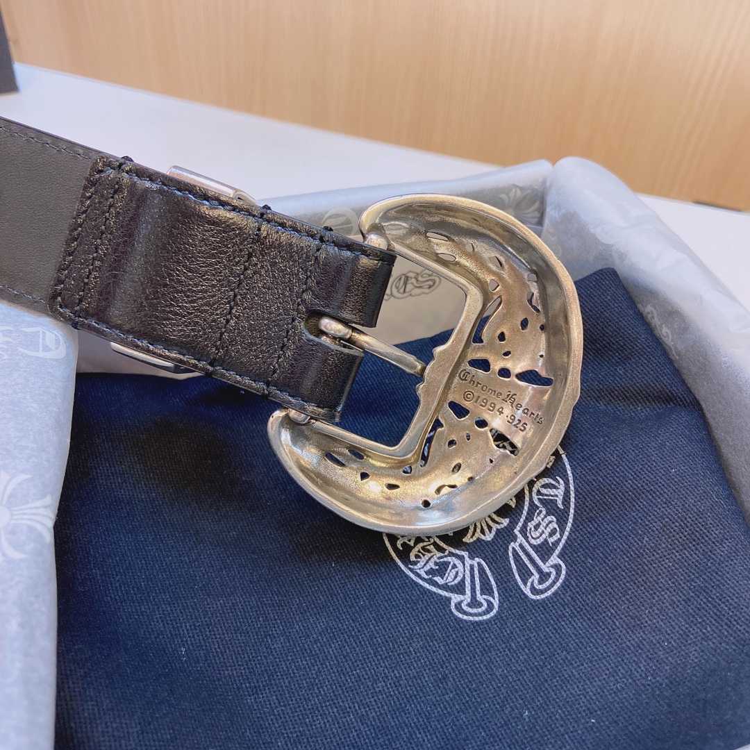 Chrome Hearts Leather Belt    3.8cm - EUR FASHION