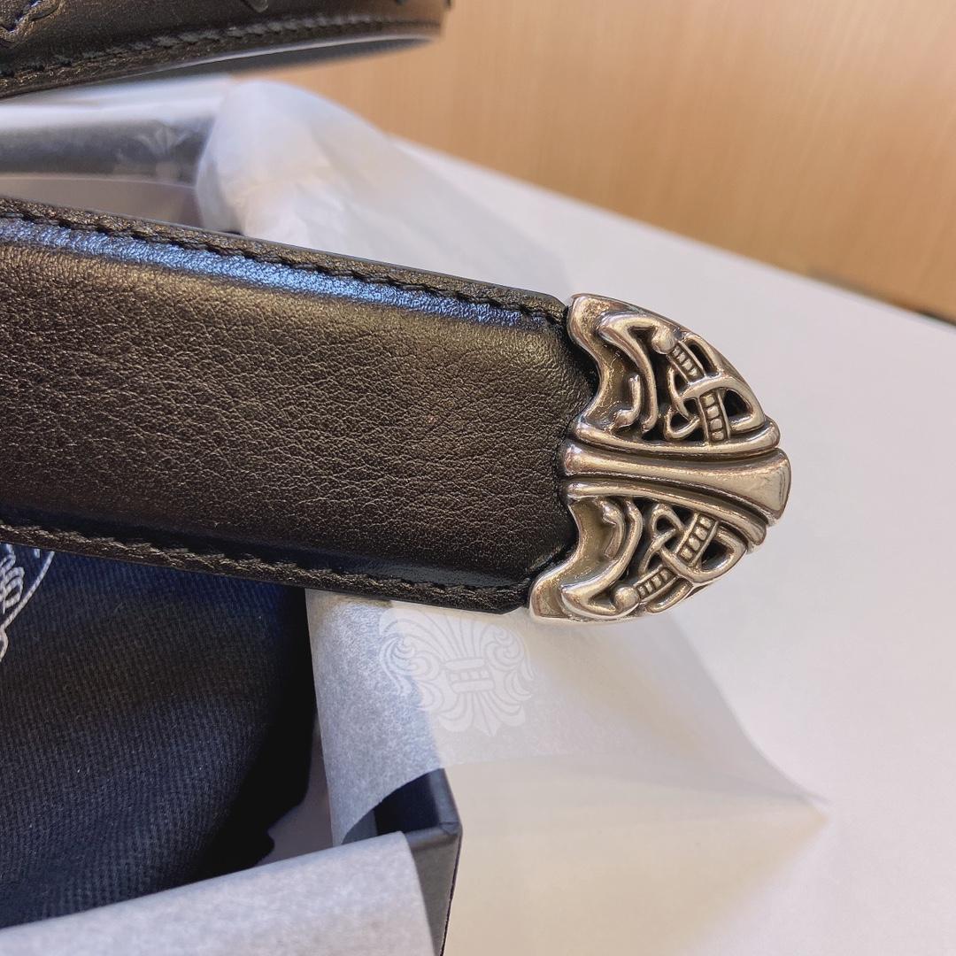 Chrome Hearts Leather Belt    3.8cm - EUR FASHION
