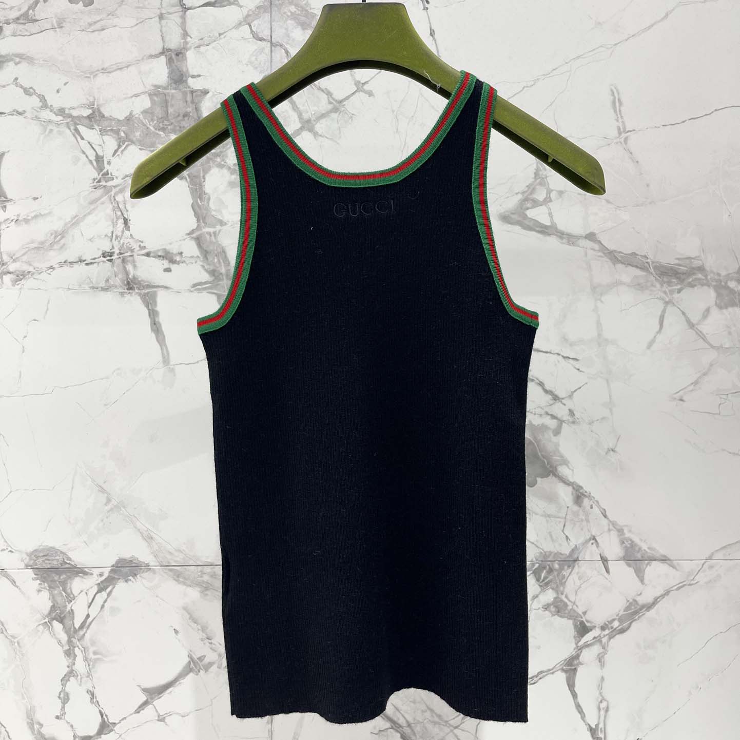 Gucci Cotton Rib Tank Top With Web - EUR FASHION