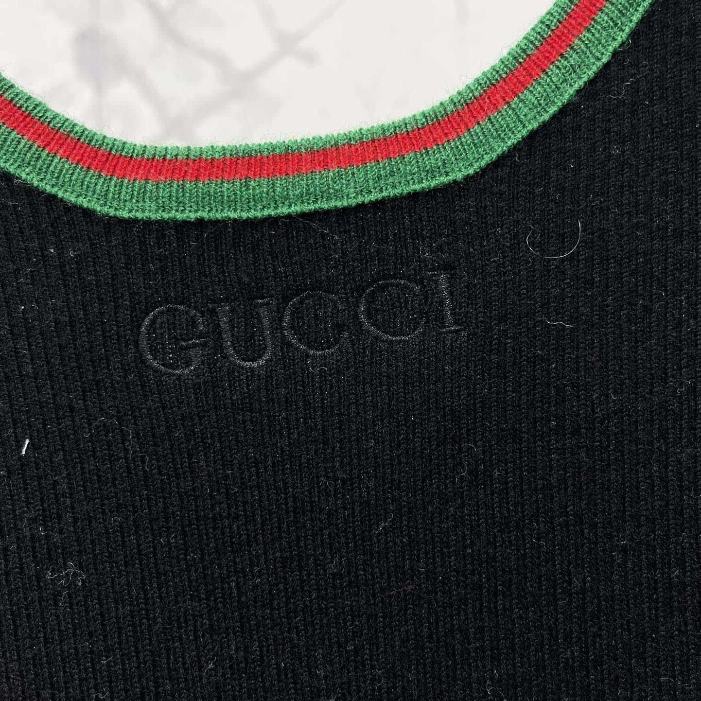Gucci Cotton Rib Tank Top With Web - EUR FASHION