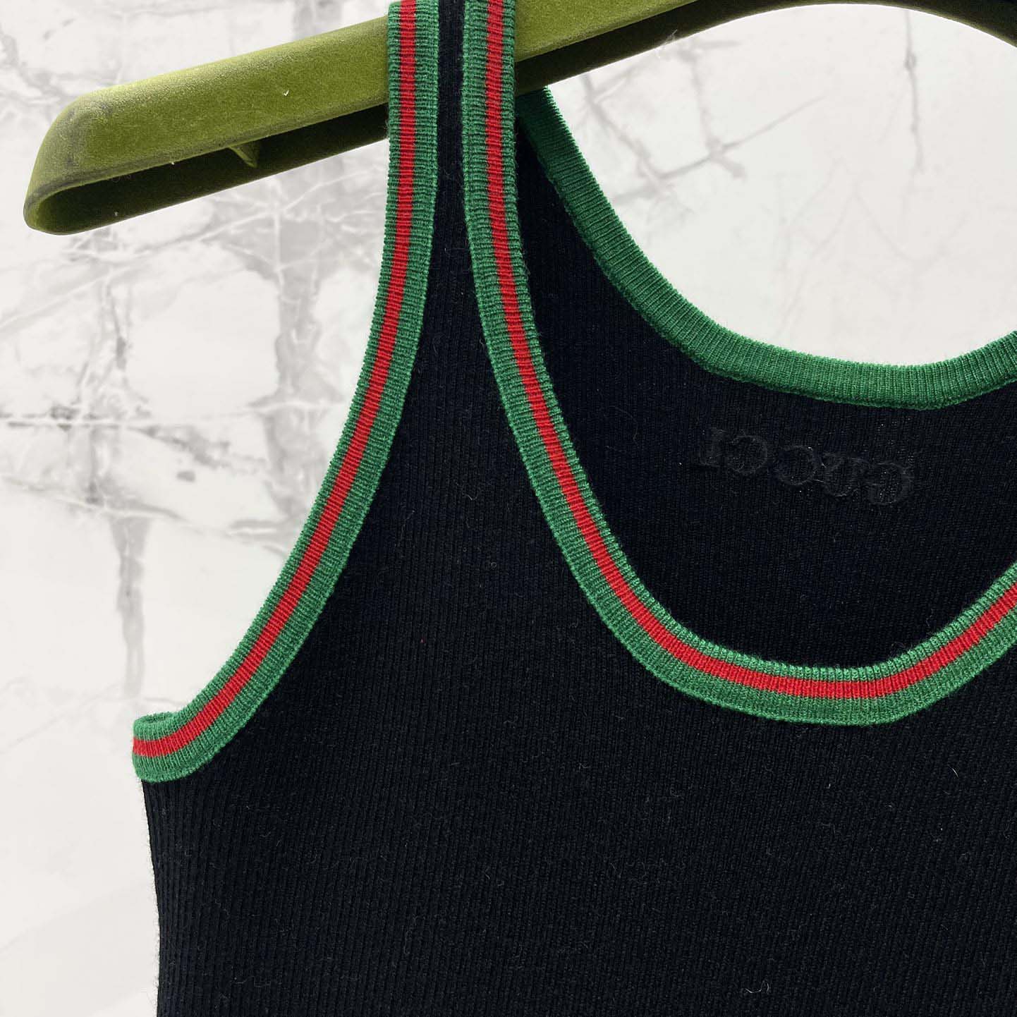 Gucci Cotton Rib Tank Top With Web - EUR FASHION