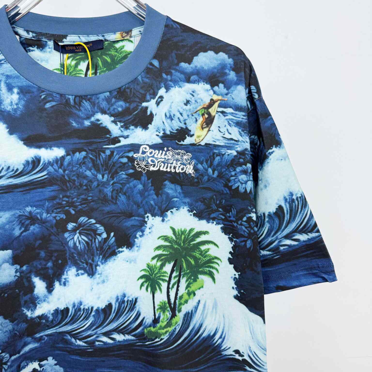 Louis Vuitton Printed Short-Sleeved Cotton T-Shirt   1AFRFH - EUR FASHION