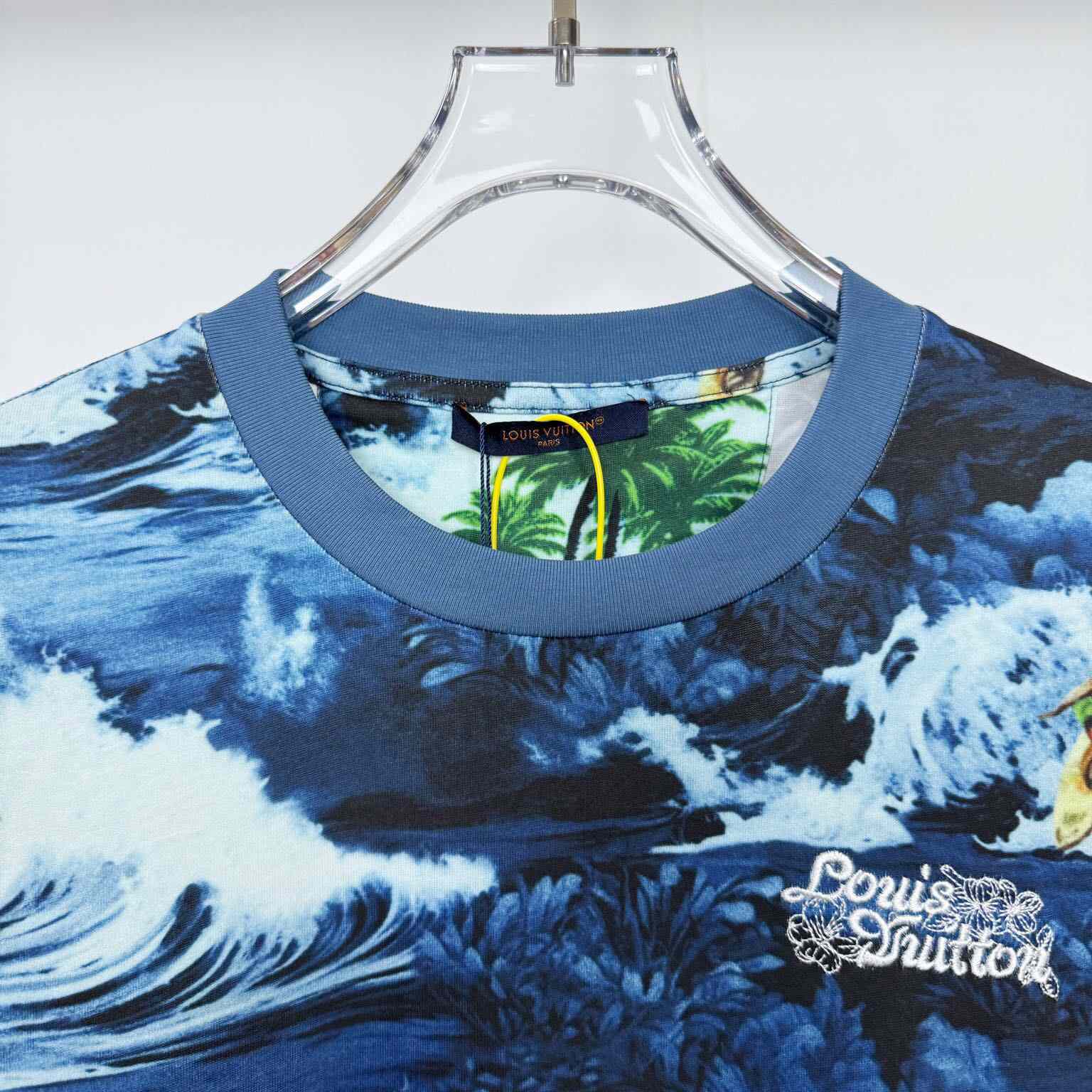 Louis Vuitton Printed Short-Sleeved Cotton T-Shirt   1AFRFH - EUR FASHION