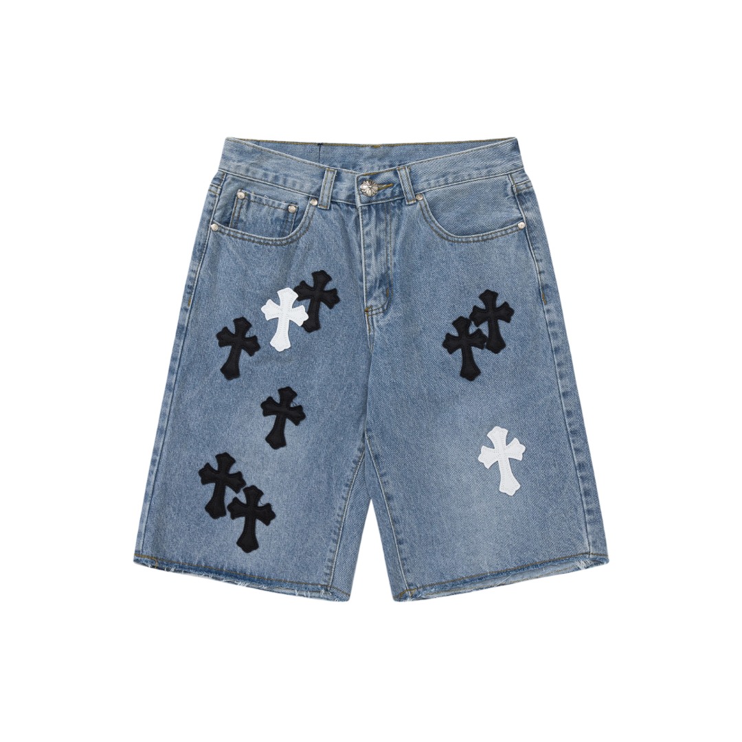 Chrome Hearts Denim Shorts - EUR FASHION