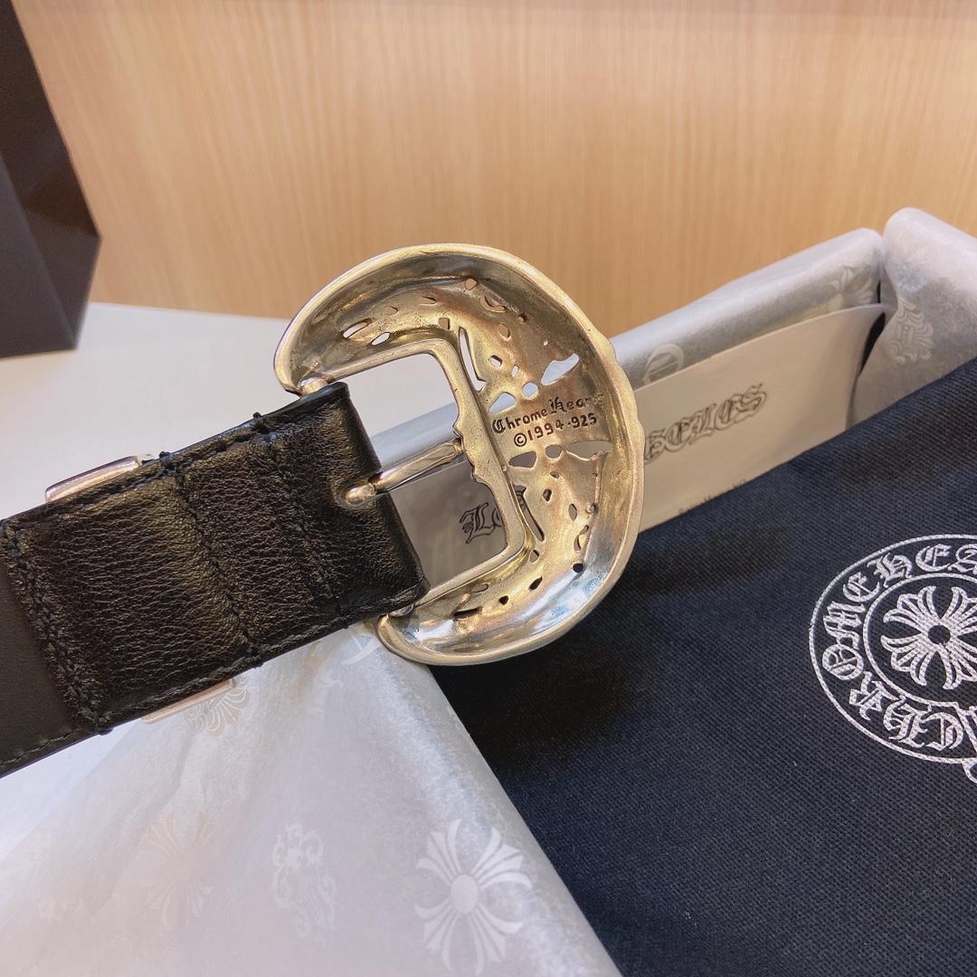 Chrome Hearts Leather Belt    3.8cm - EUR FASHION