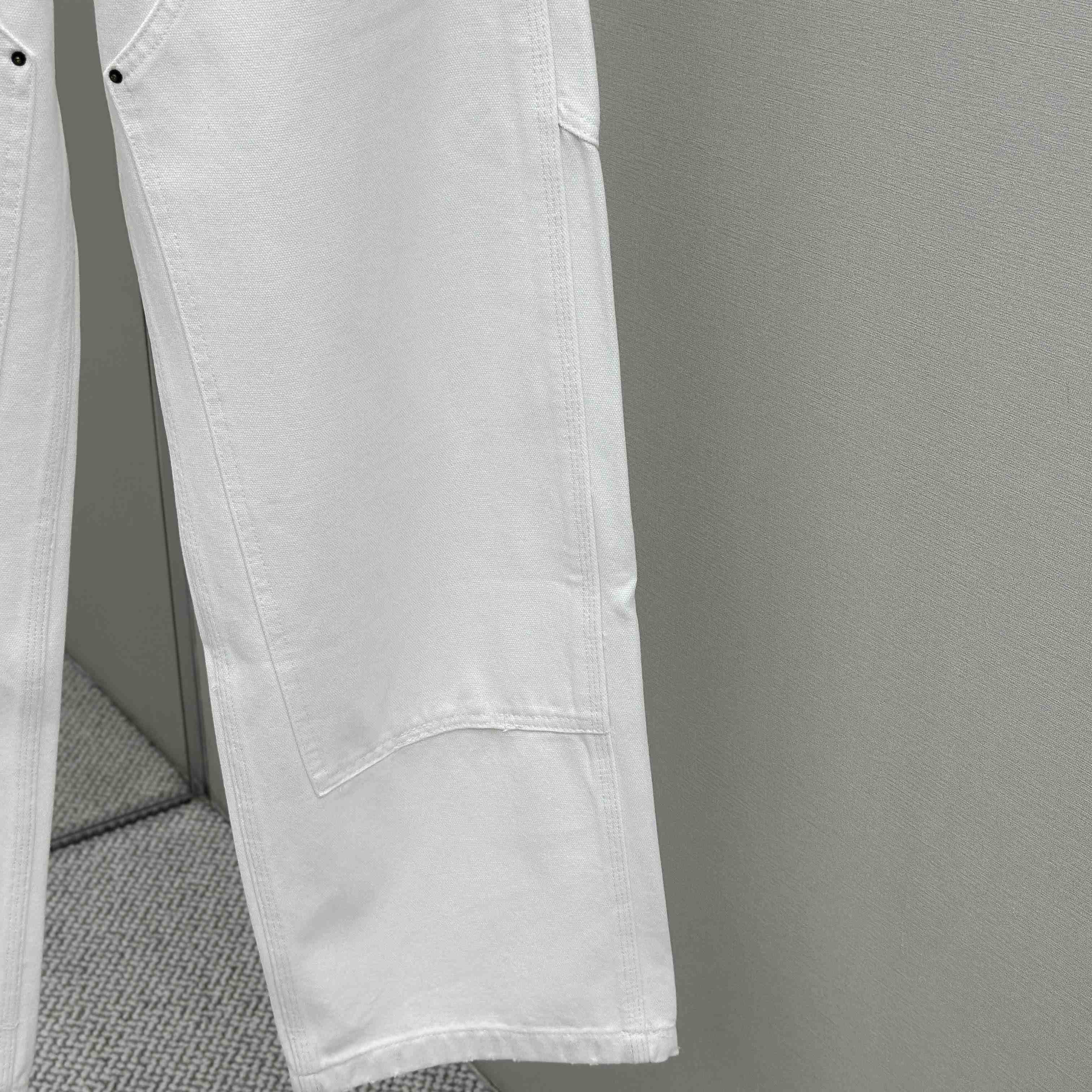 Prada White Old Canvas Pants - EUR FASHION