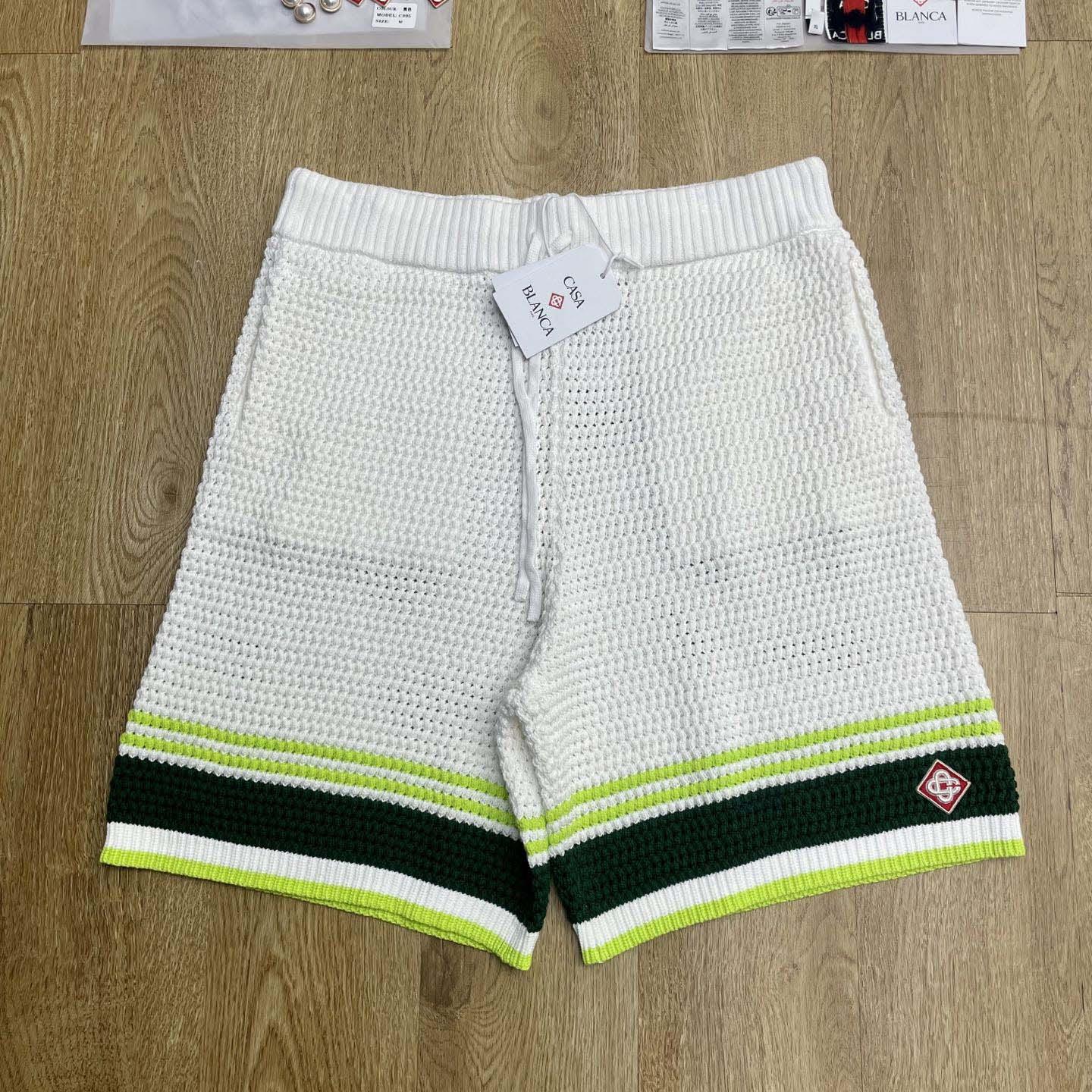 Casablanca Wavy Knit Cotton Shorts     Z6010 - EUR FASHION