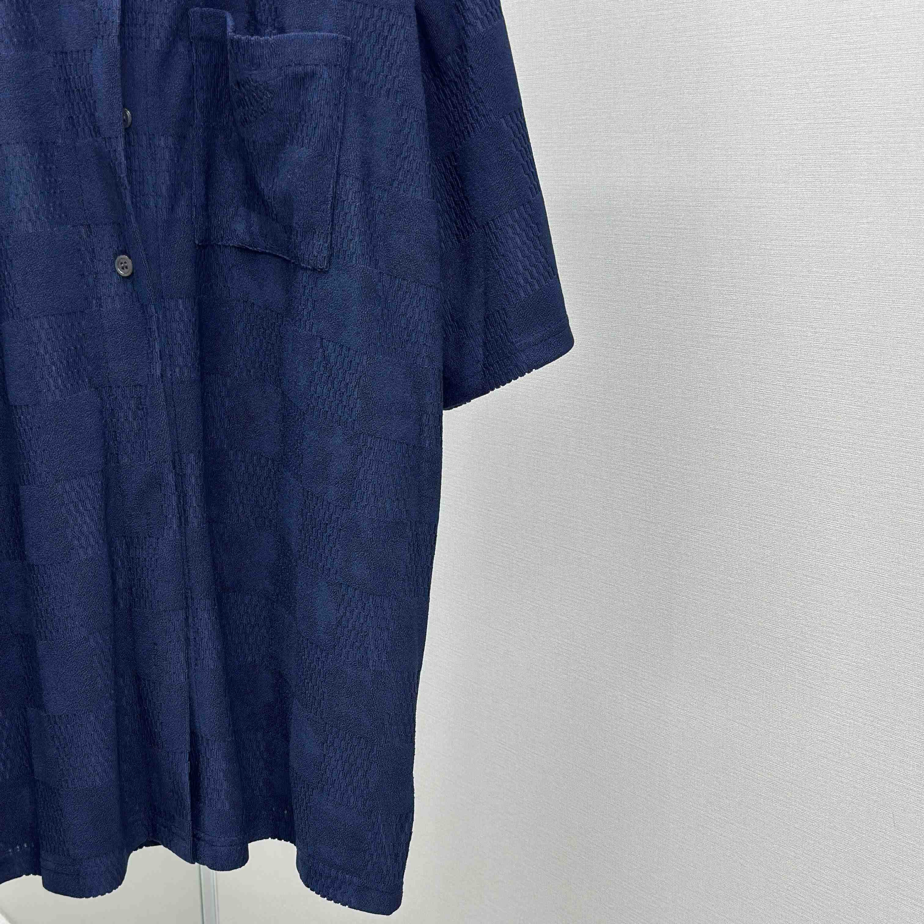 Louis Vuitton Damier French Terry Short-Sleeved Cotton-Blend Shirt   1AGK51 - EUR FASHION
