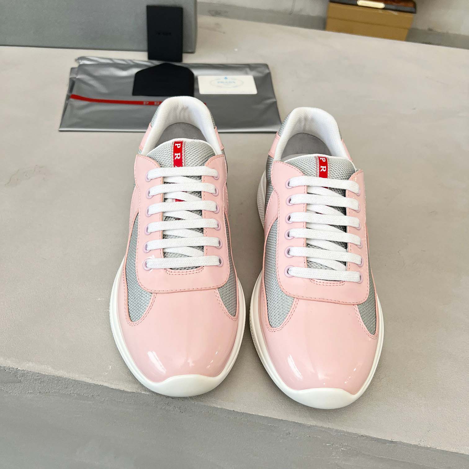 Prada America's Cup Biker Fabric Sneakers - EUR FASHION