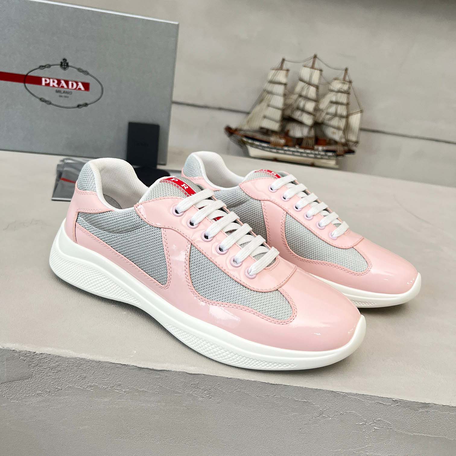 Prada America's Cup Biker Fabric Sneakers - EUR FASHION