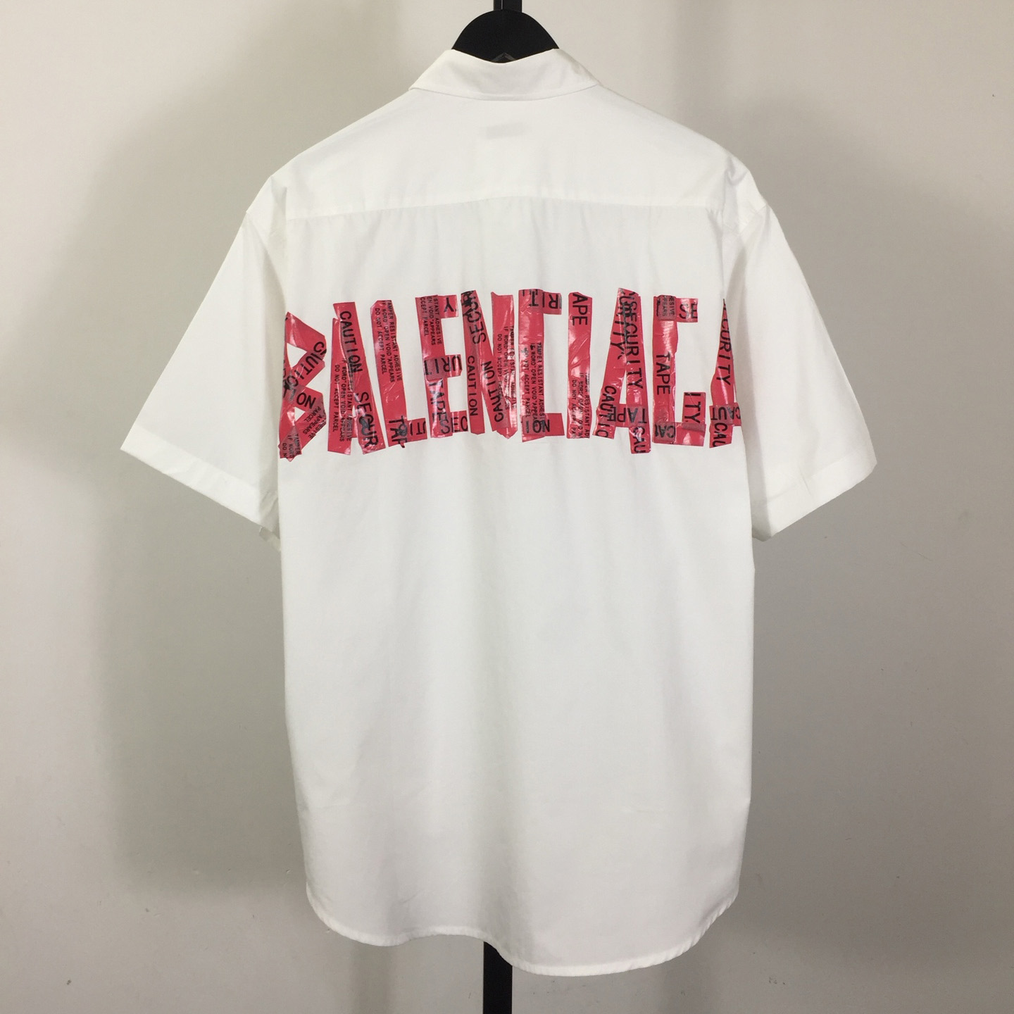 Balenciaga Security Tape Logo  Shirt - EUR FASHION