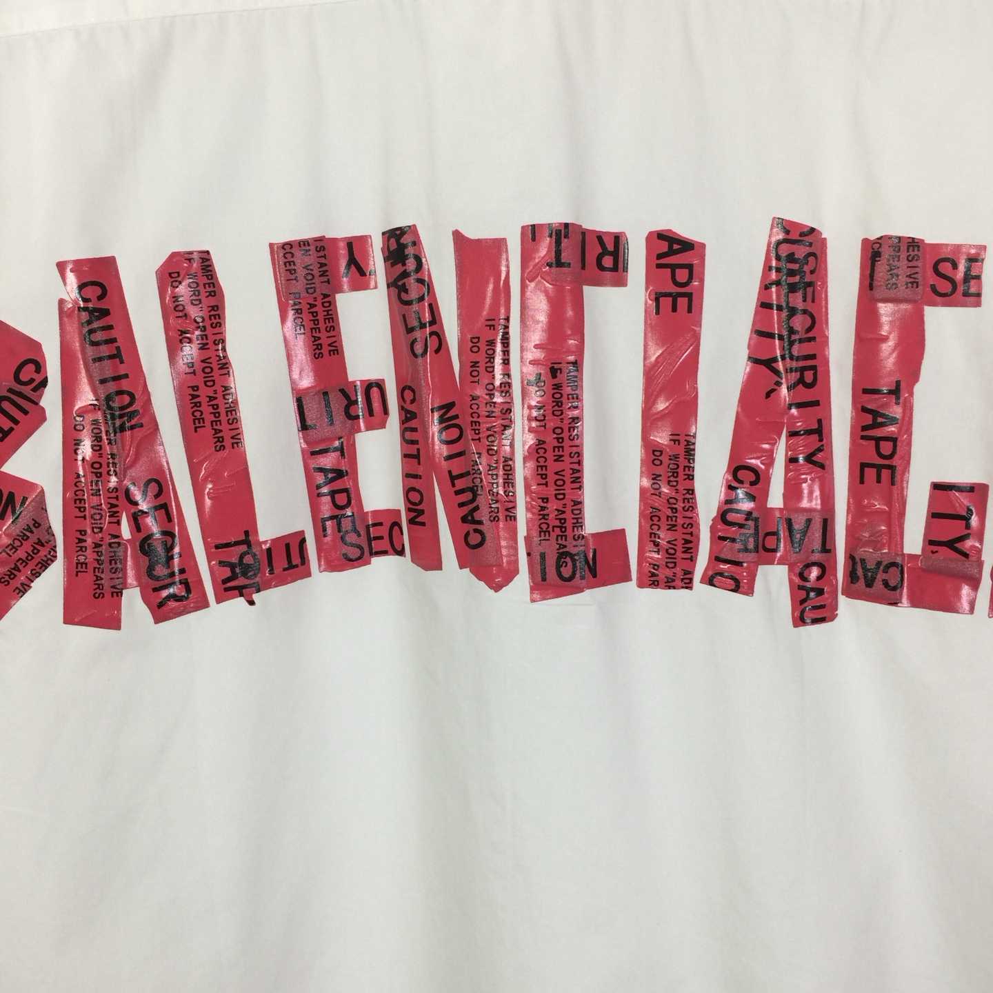 Balenciaga Security Tape Logo  Shirt - EUR FASHION