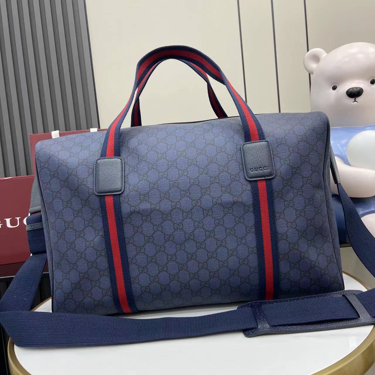 Gucci Medium Duffle Bag With Web - EUR FASHION