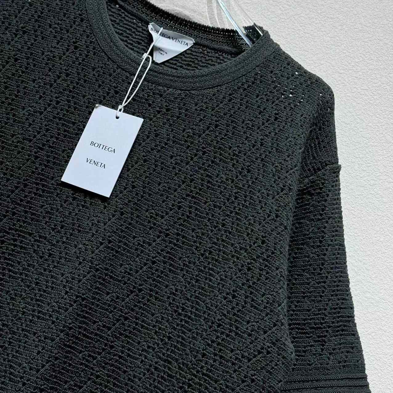 Bottega Veneta Men's Crochet Knit Tee - EUR FASHION