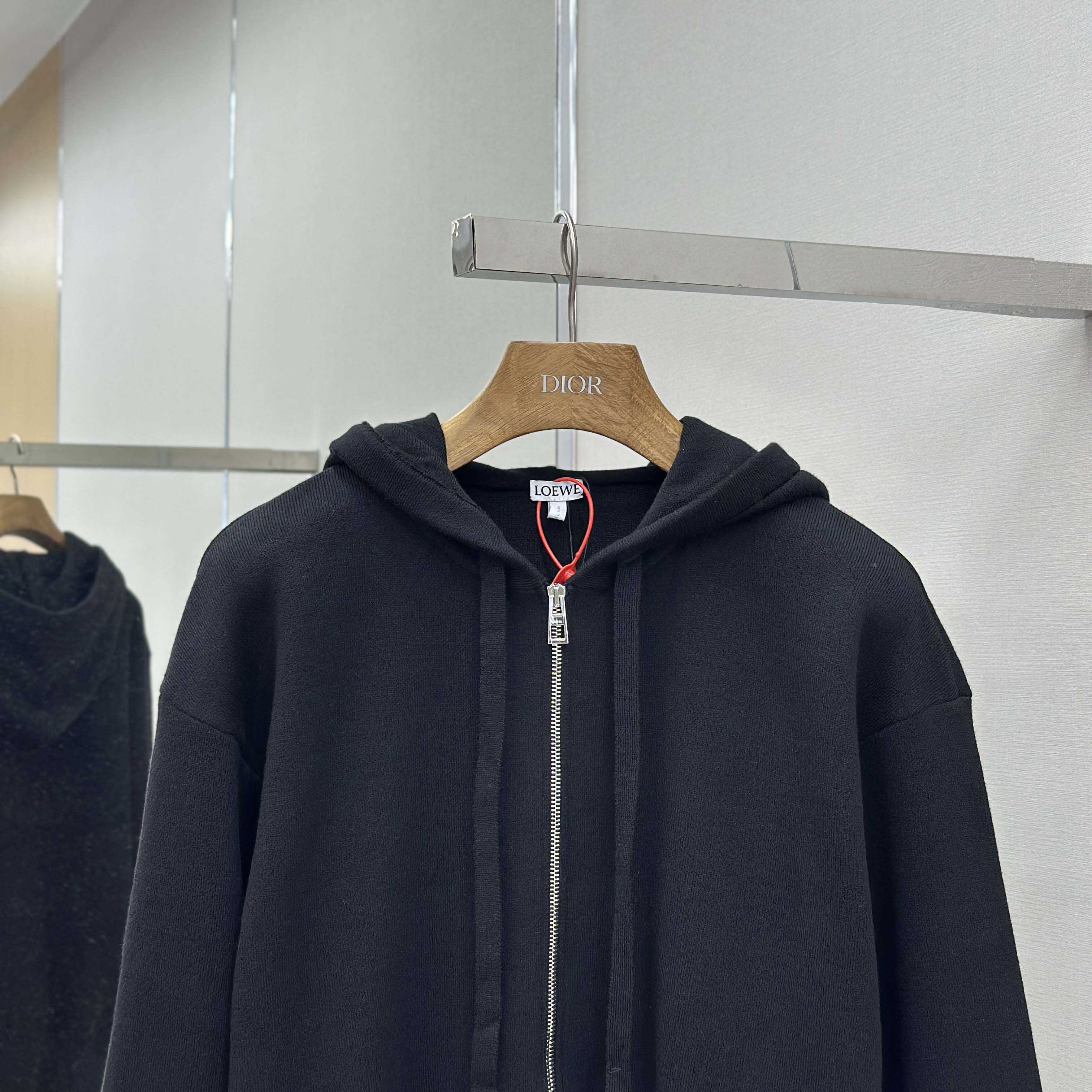 Loewe Anagram Zip-up Hoodie In Wool - EUR FASHION