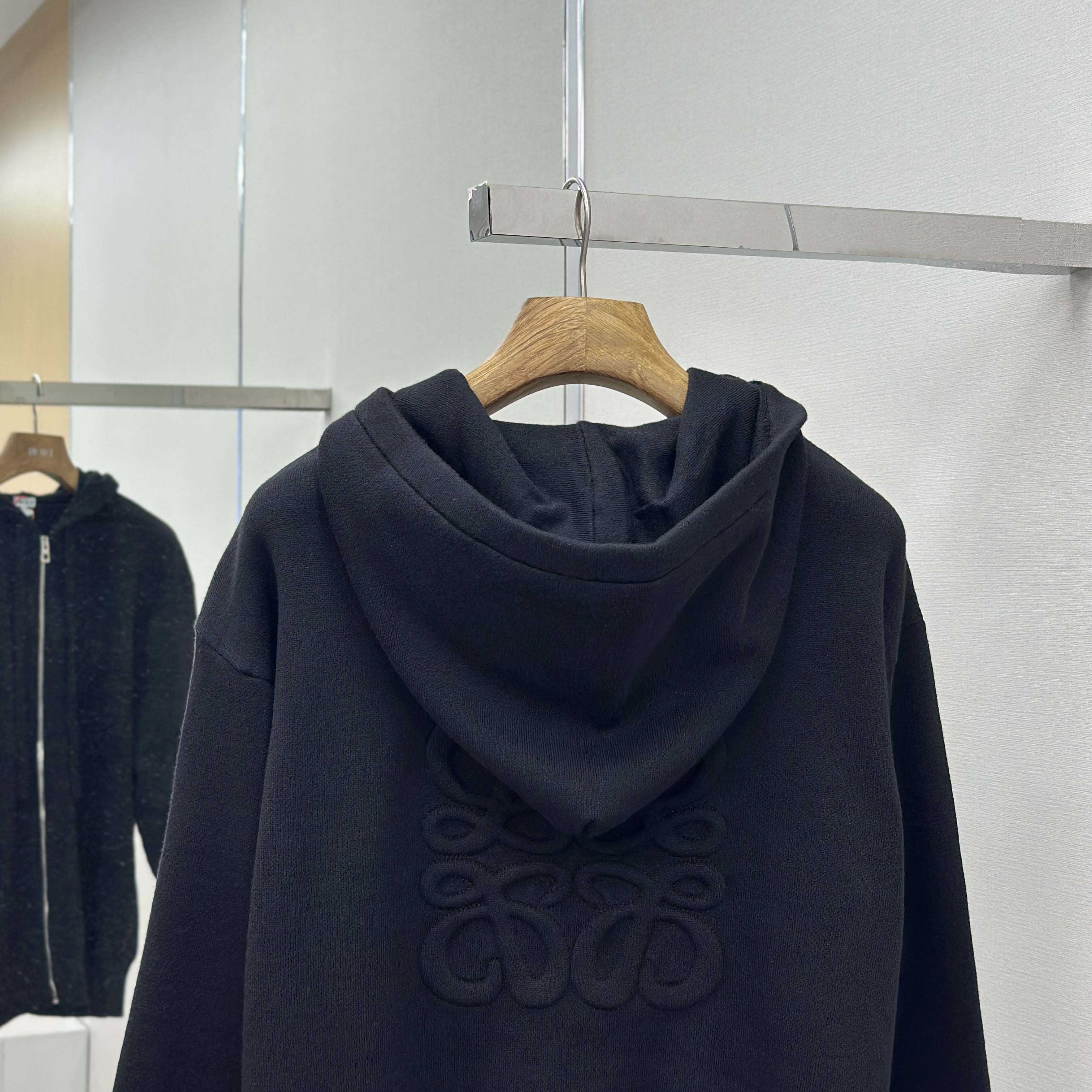 Loewe Anagram Zip-up Hoodie In Wool - EUR FASHION