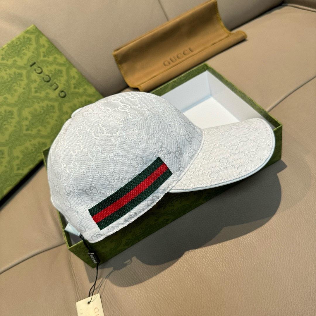 Gucci Original GG Canvas Baseball Hat With Web - EUR FASHION