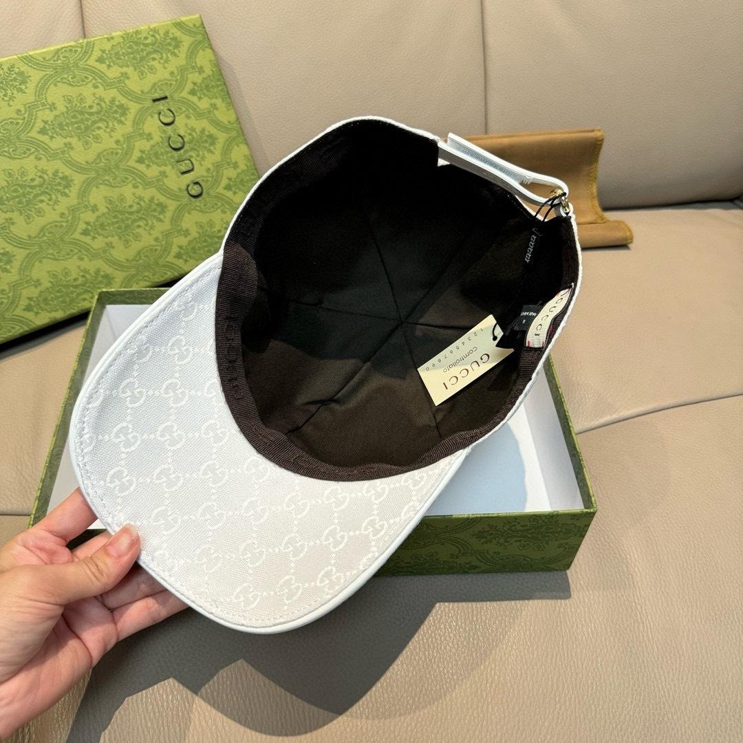 Gucci Original GG Canvas Baseball Hat With Web - EUR FASHION