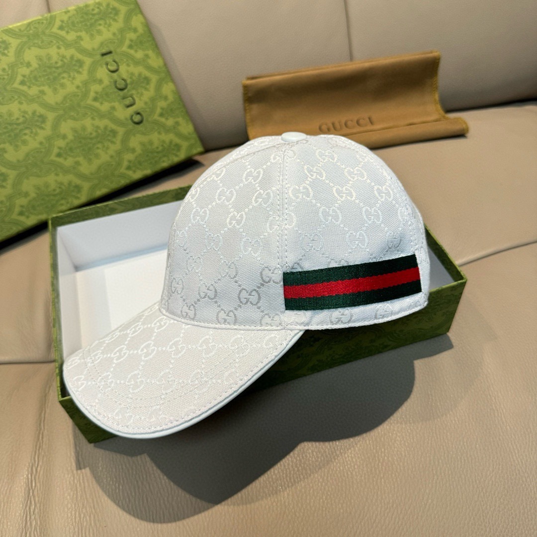 Gucci Original GG Canvas Baseball Hat With Web - EUR FASHION