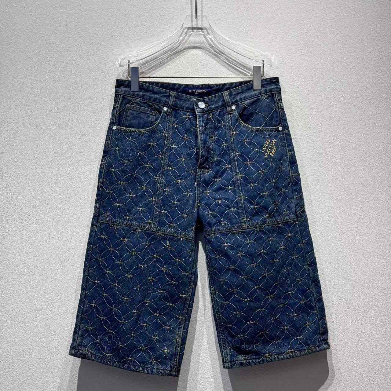 Louis Vuitton Embroidered Workwear Shorts   1AILVC - EUR FASHION